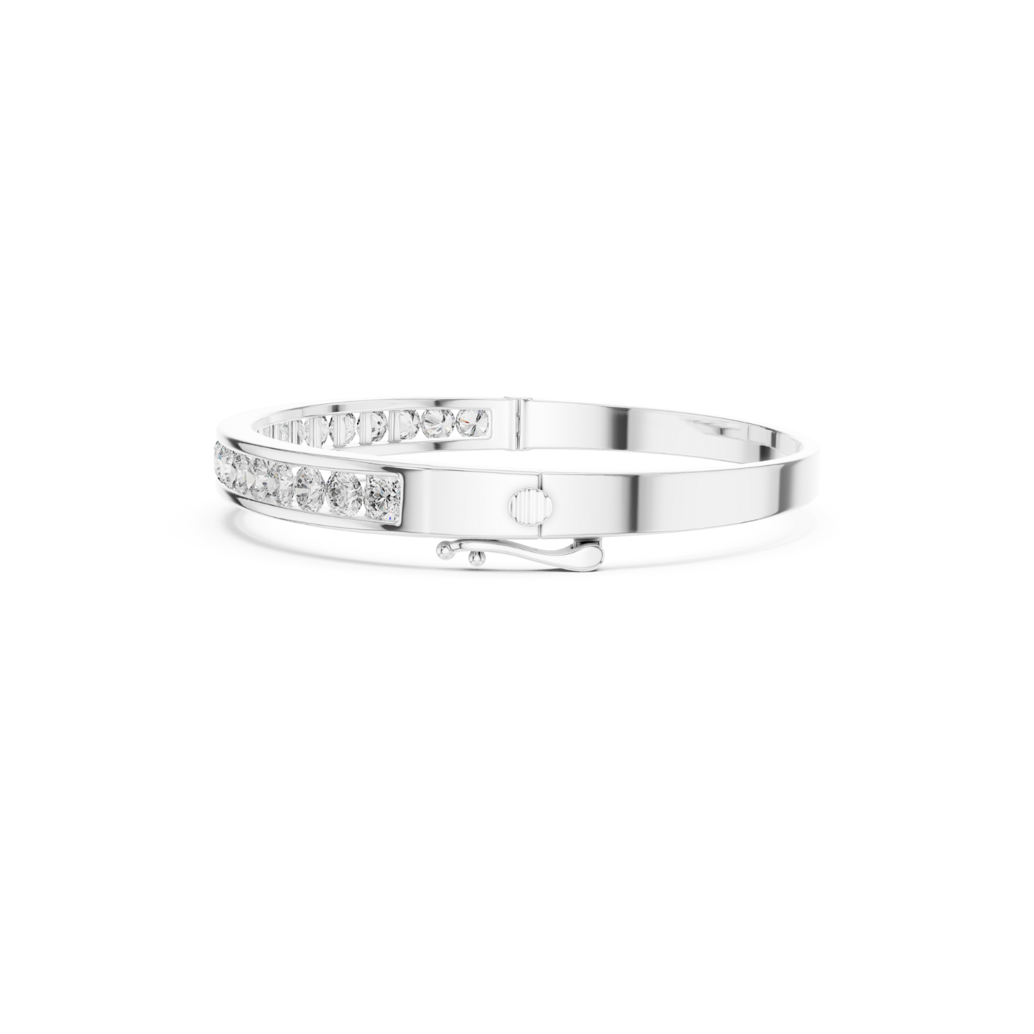 Natural Diamond Bangle Bracelet – 3.46ct EF/VS Elite Luxe Collection