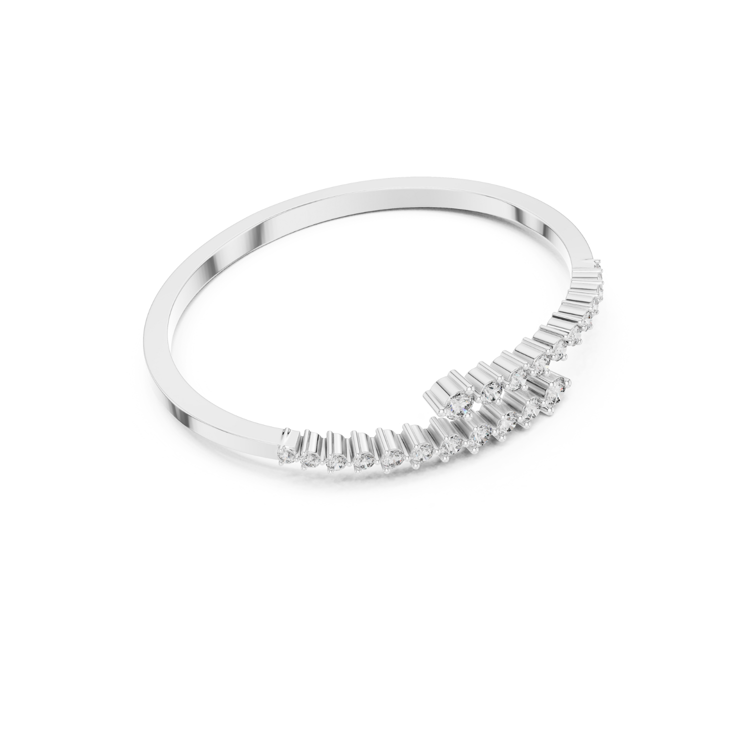 Natural Diamond Cuff Bracelet –1.96ct H/SI1 Supreme Heritage Prestige