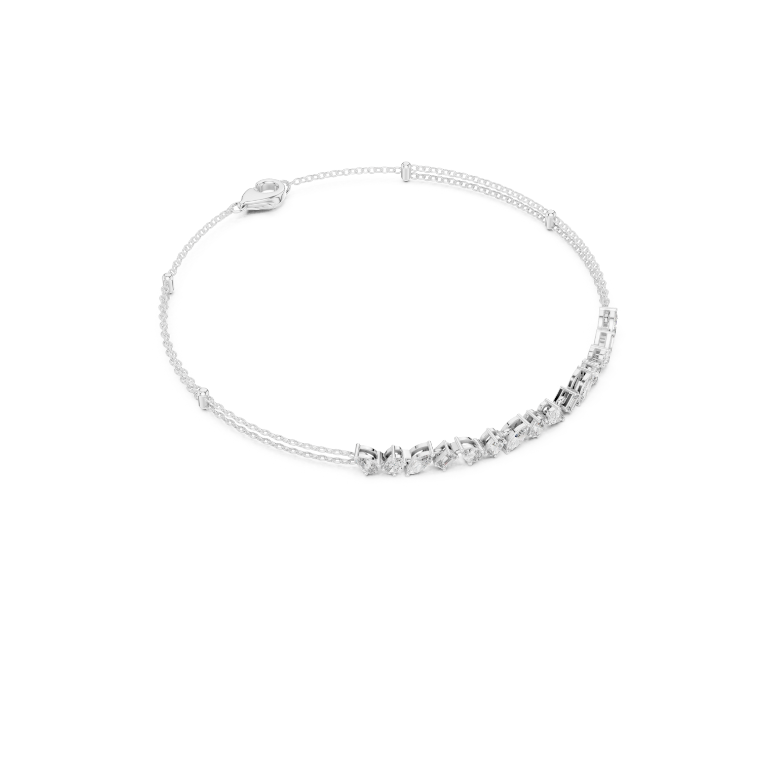 Natural Diamond Charm Bracelet – 1.50ct GH/VS Imperial Prestige Luxe