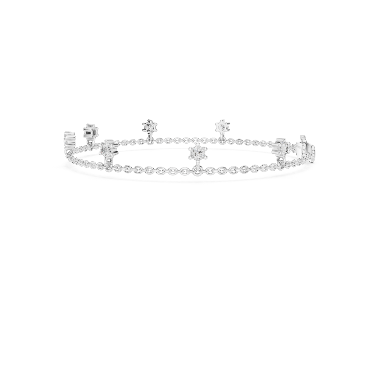 Natural Diamond Charm Bracelet –0.77ct EF/VS Grand Royal Prestige Collection