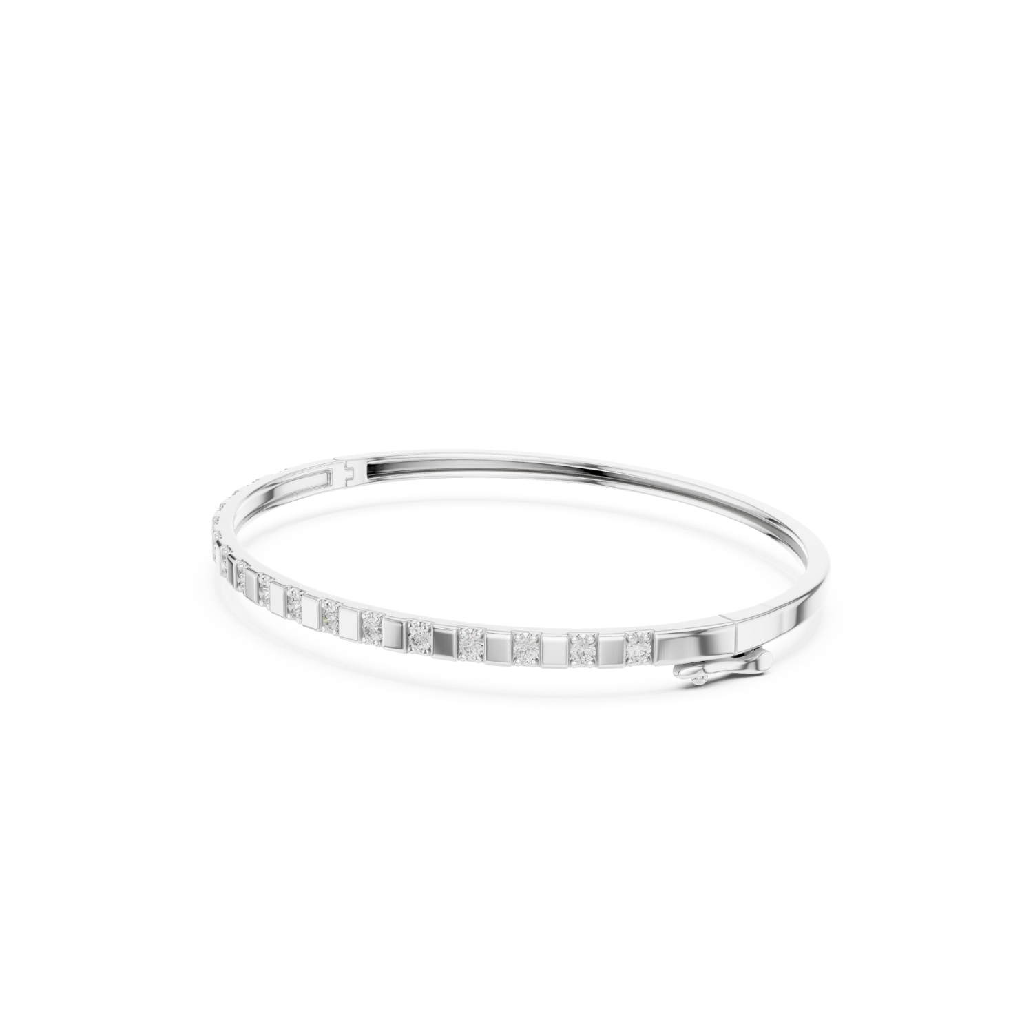 Natural Diamond Bangle Bracelet – 0.51ct EF/VS Exclusive Royal Luxe Series