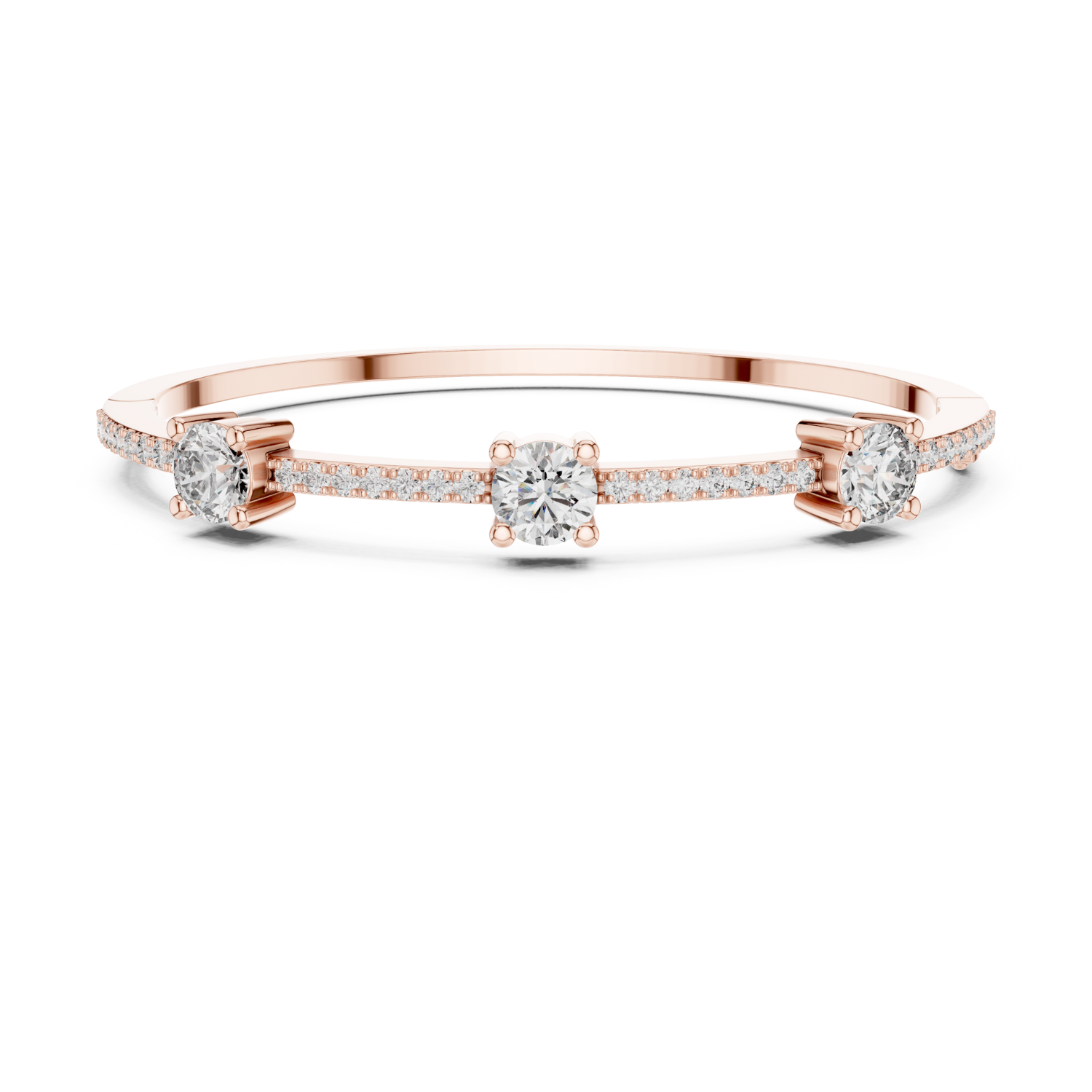 Natural Diamond Bangle Bracelet – 3.60ct I/SI1 Majestic Radiance Luxe