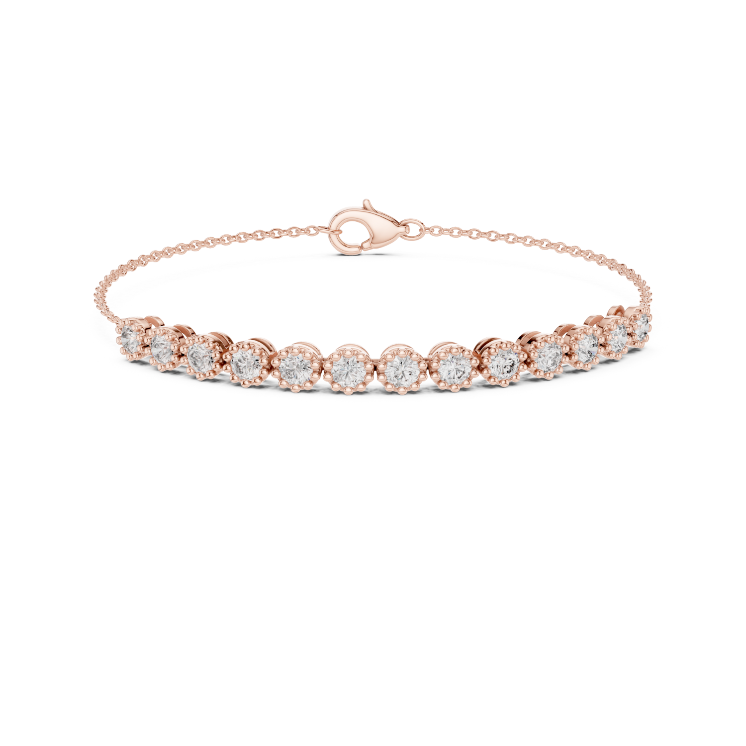 Natural Diamond  Charm Bracelet – 1.43ct EF/VS Royal Opulent Series