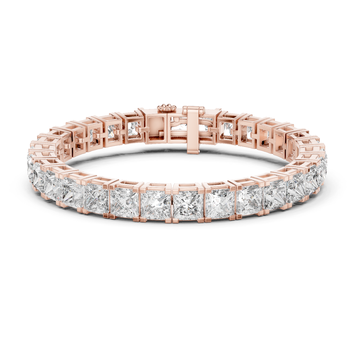 Natural Diamond Tennis Bracelet – 24.28ct H/VS1 Crown Jewel Opulent Edition