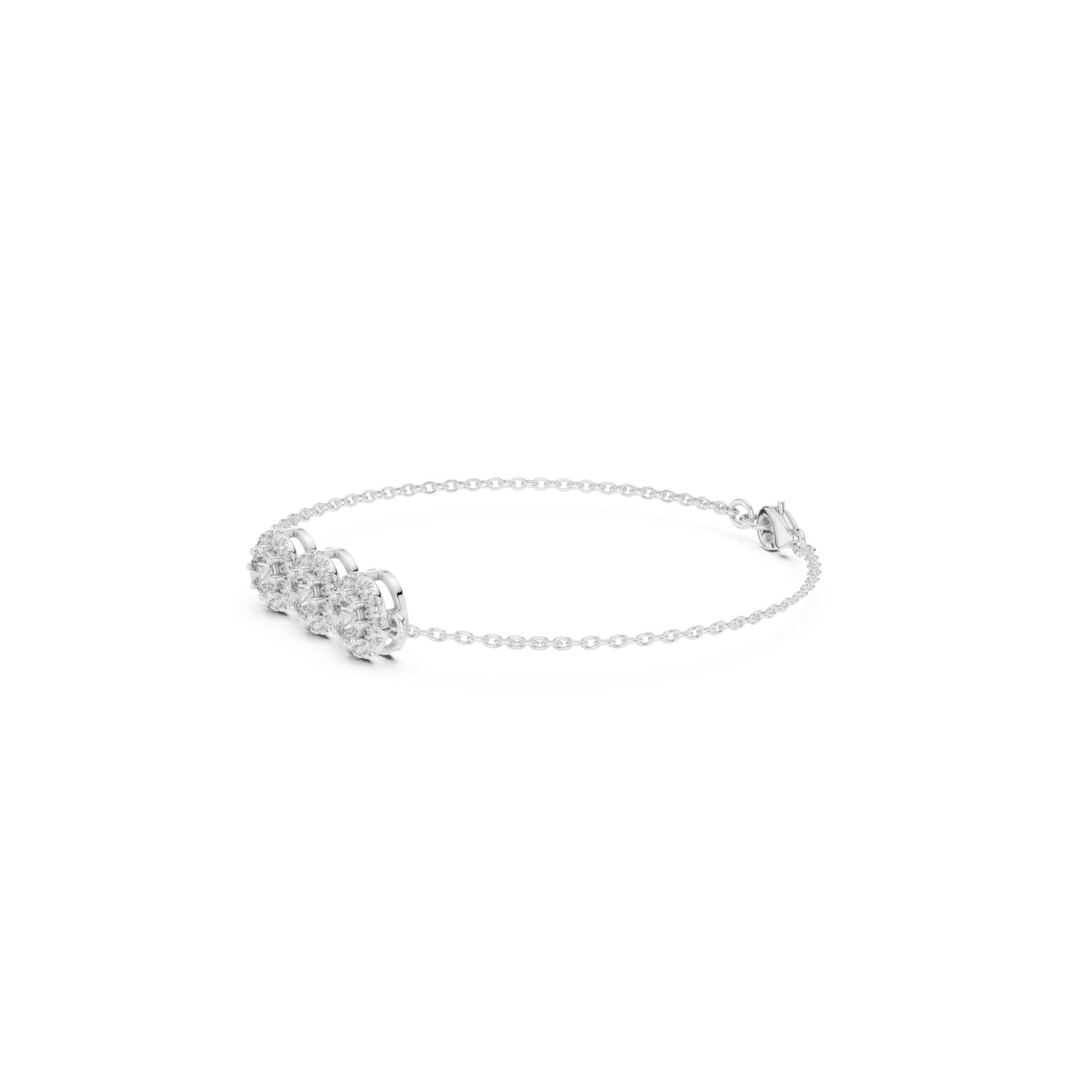 Natural Diamond Charm Bracelet – 1.29ct H/VS1 Timeless Opulence Prestige