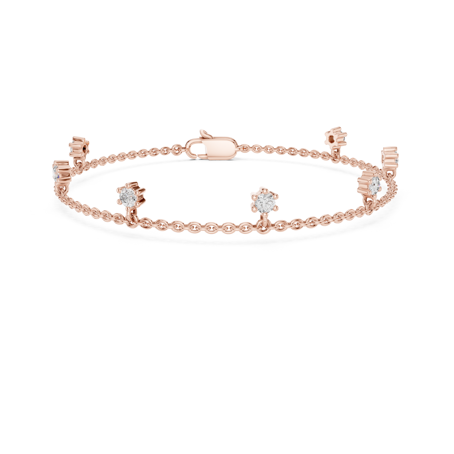 Natural Diamond Charm Bracelet –0.77ct EF/VS Grand Royal Prestige Collection