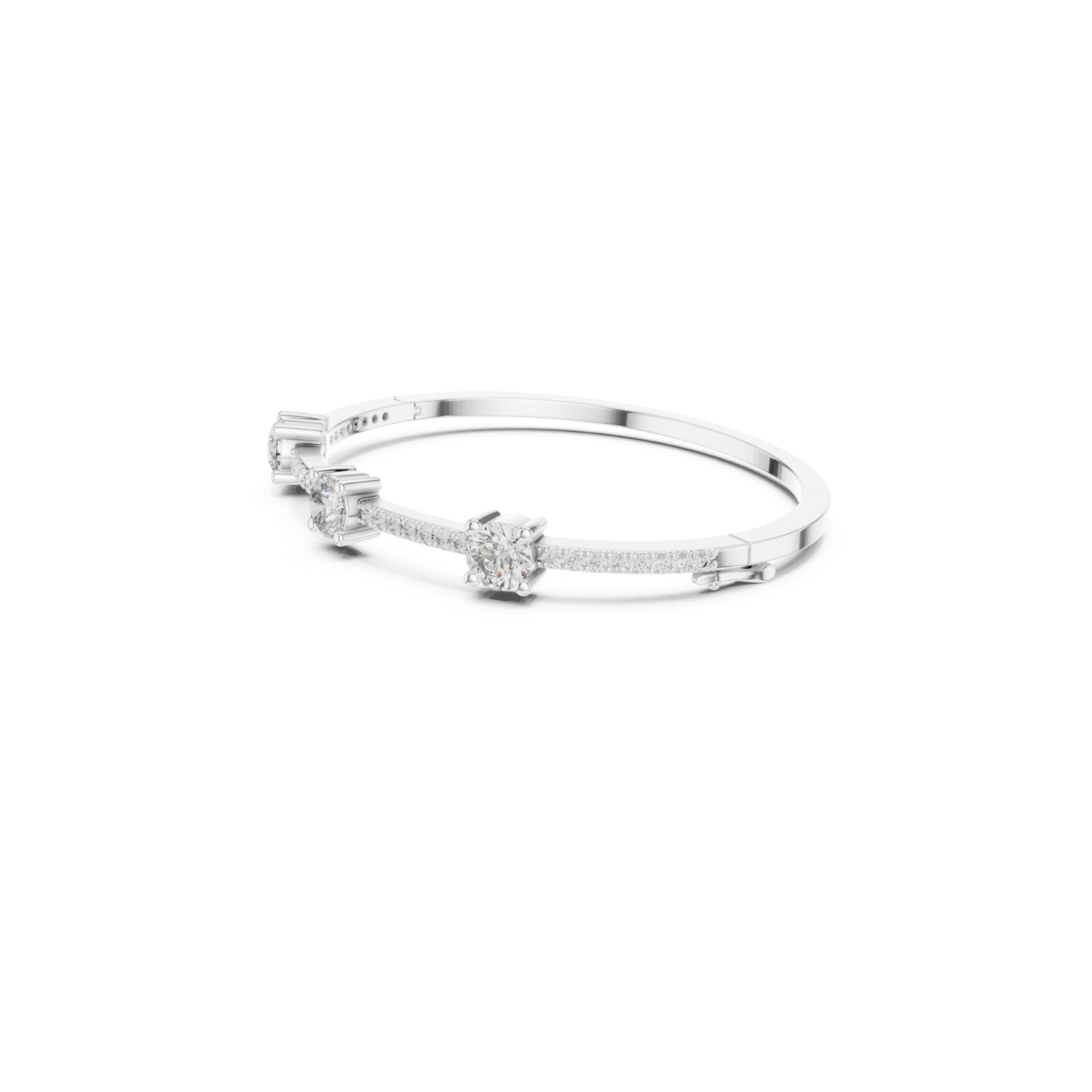 Natural Diamond Bangle Bracelet – 3.60ct I/SI1 Majestic Radiance Luxe