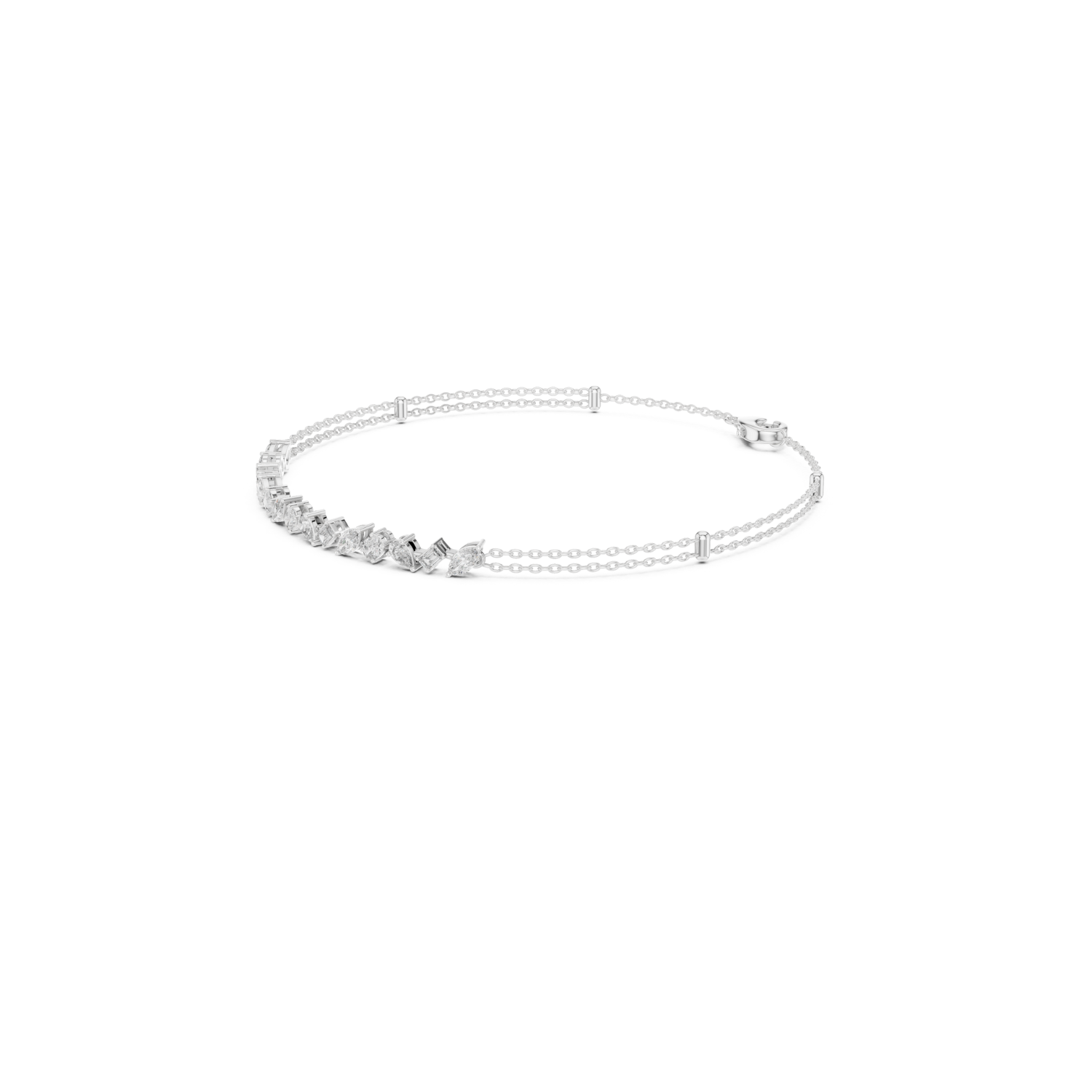 Natural Diamond Charm Bracelet – 1.50ct GH/VS Imperial Prestige Luxe
