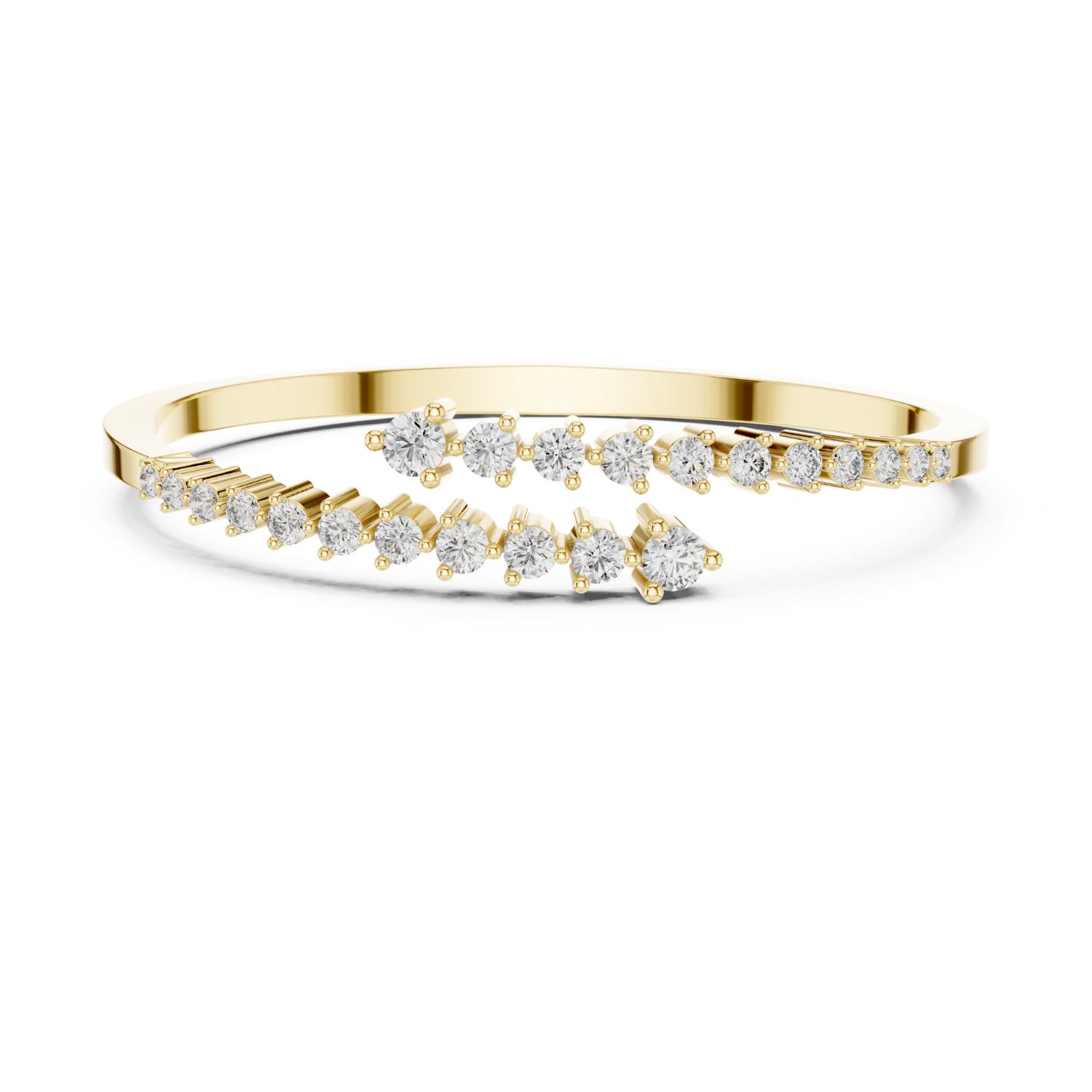 Natural Diamond Cuff Bracelet –1.96ct H/SI1 Supreme Heritage Prestige