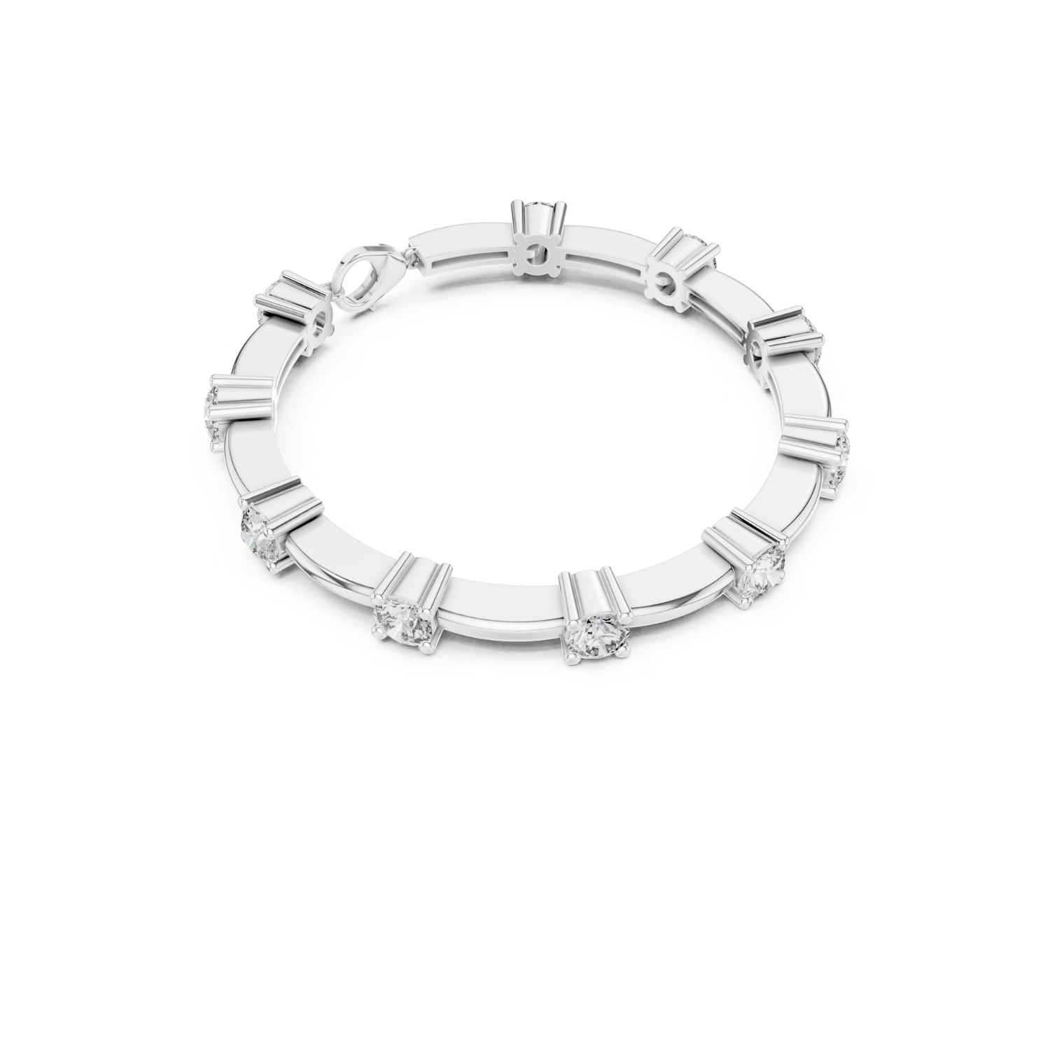 Natural Diamond Charm Bracelet –5.60ct I/VS1 Opulent Regal Masterpiece