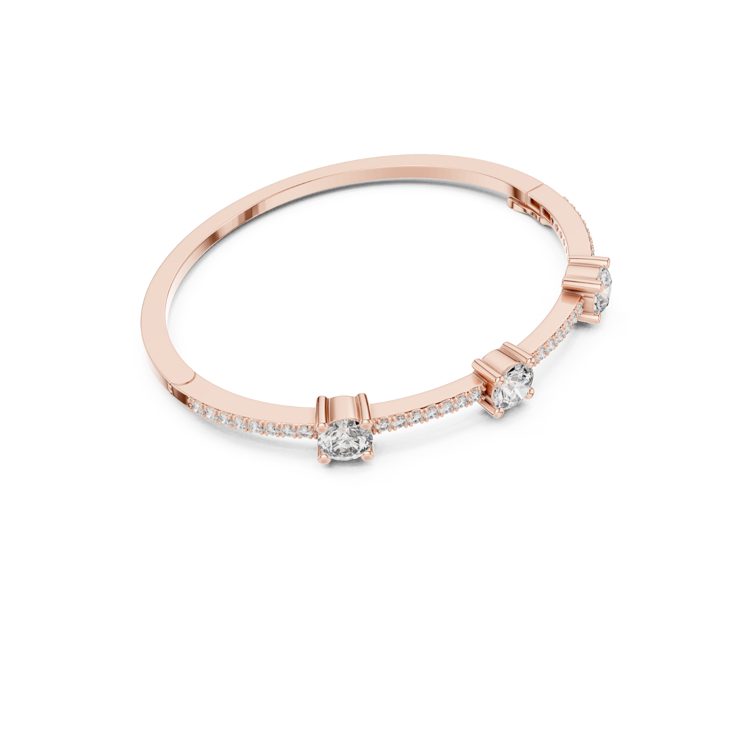 Natural Diamond Bangle Bracelet – 3.60ct I/SI1 Majestic Radiance Luxe