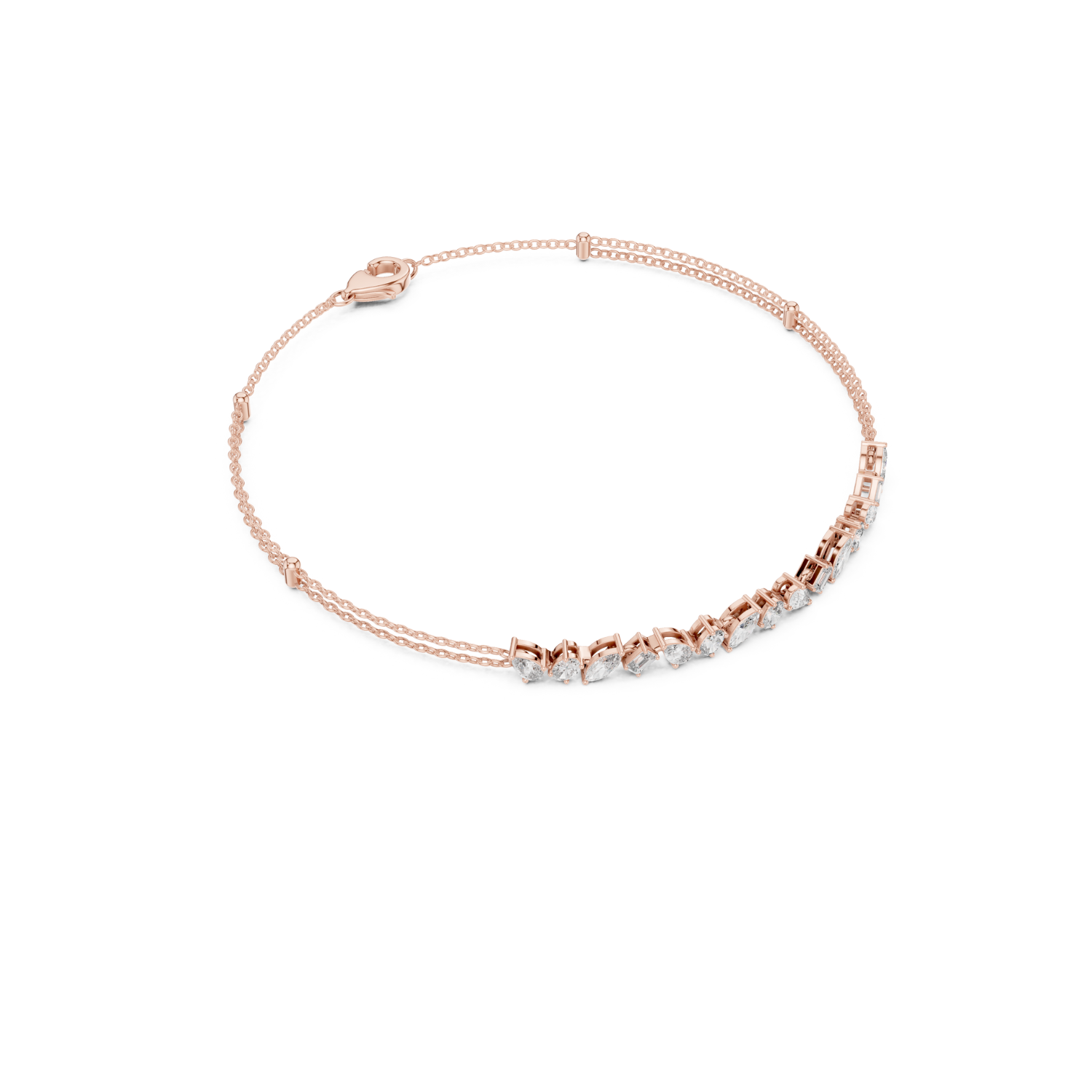 Natural Diamond Charm Bracelet – 1.50ct GH/VS Imperial Prestige Luxe