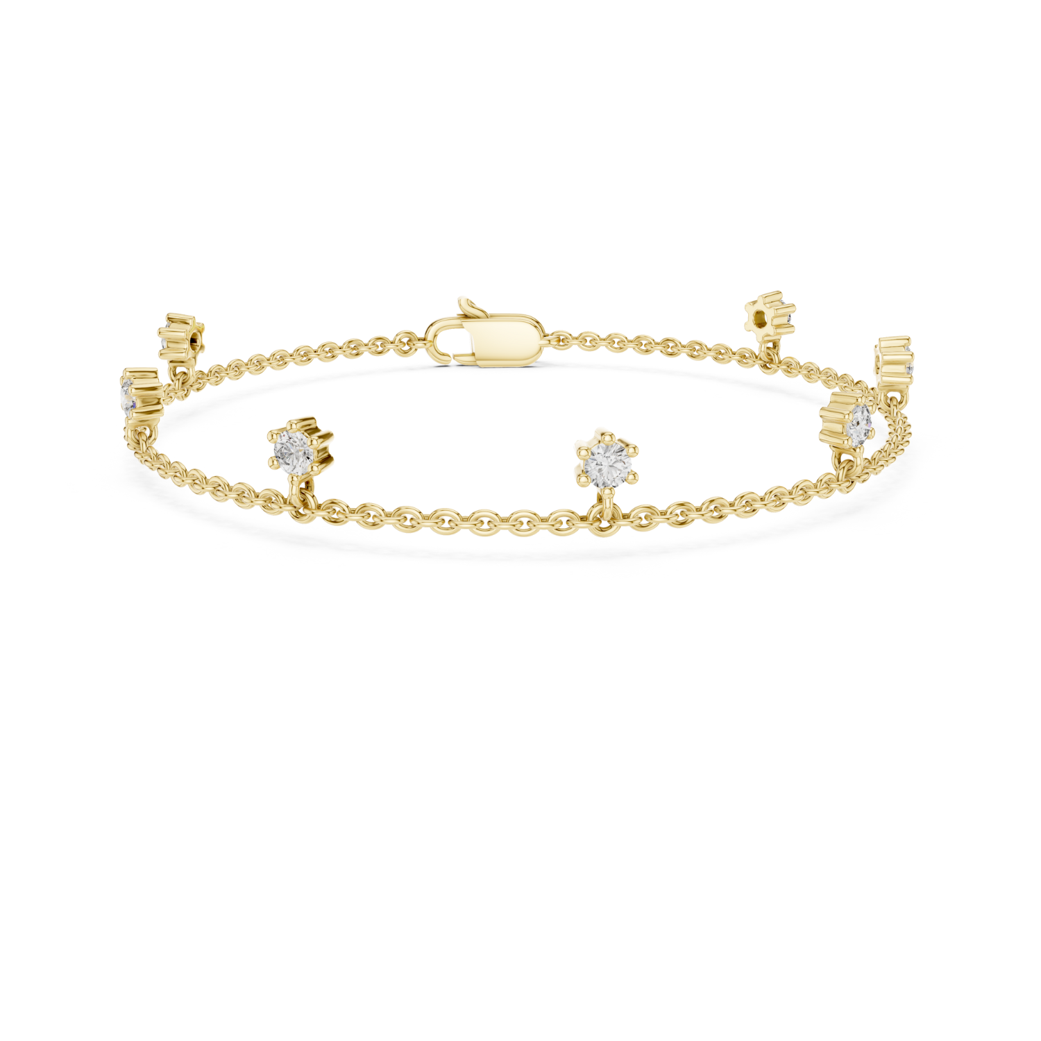 Natural Diamond Charm Bracelet –0.77ct EF/VS Grand Royal Prestige Collection