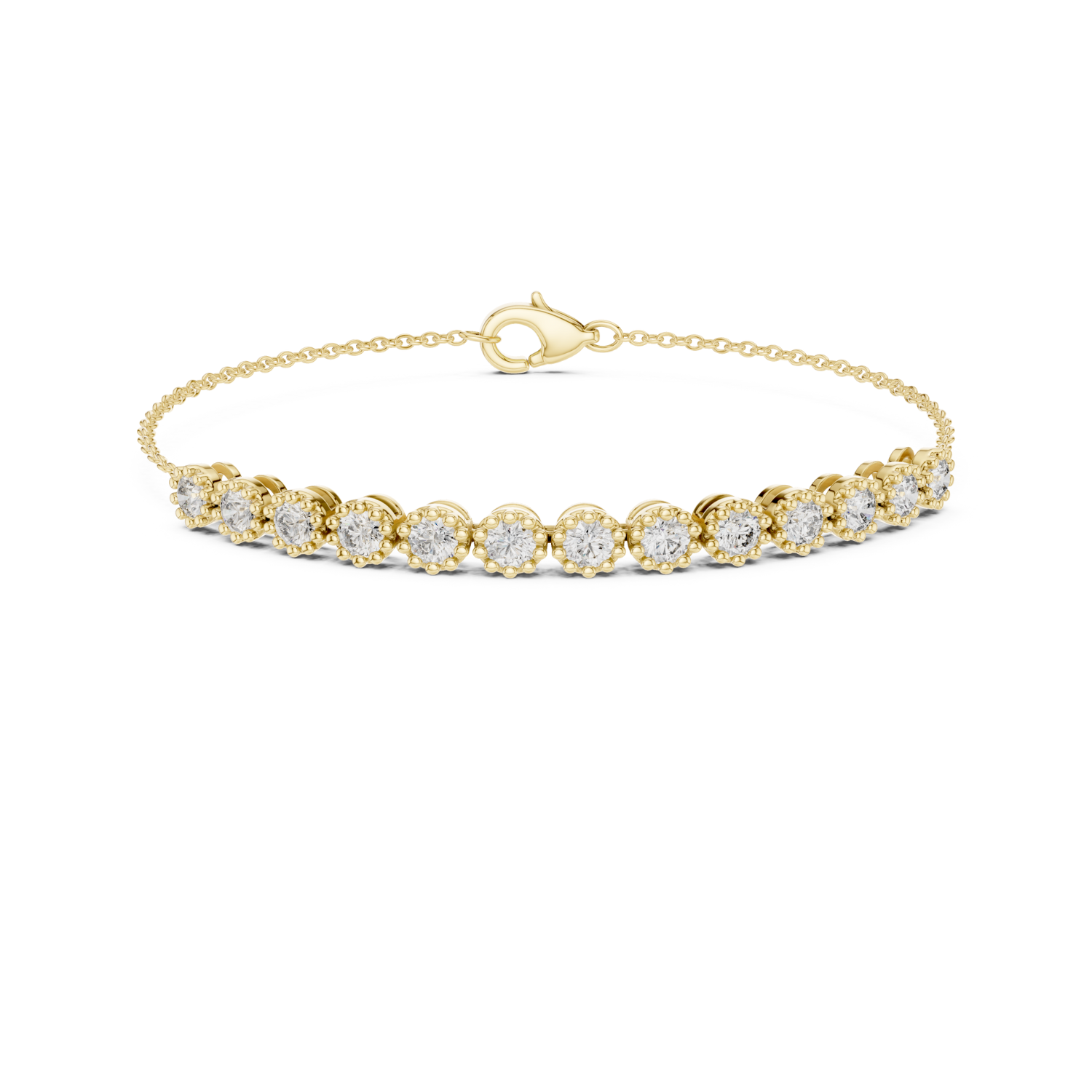 Natural Diamond  Charm Bracelet – 1.43ct EF/VS Royal Opulent Series