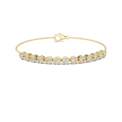Natural Diamond  Charm Bracelet – 1.43ct EF/VS Royal Opulent Series