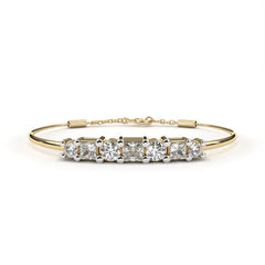 Solitairekart 0.37ct Princess & Round Cut Natural Diamond Bracelet-HI Color. VS-SI Clarity