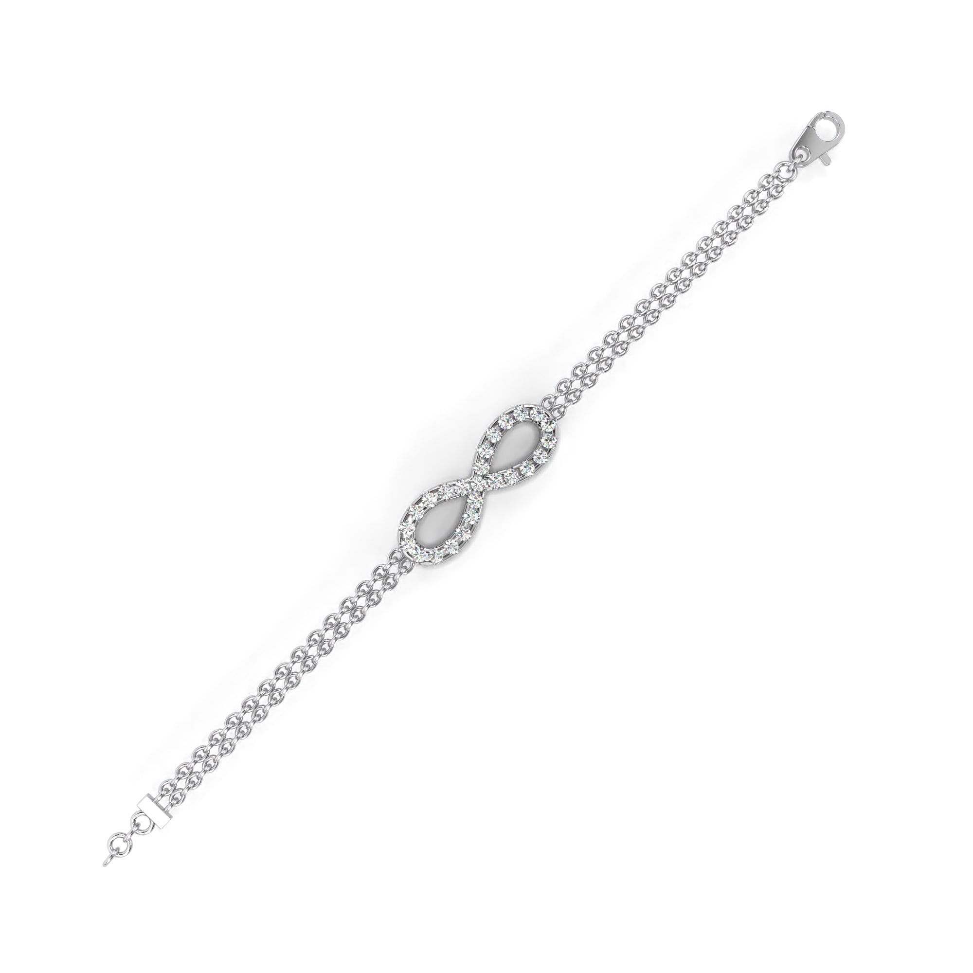 Solitairekart 0.39ct Round Cut Natural Diamond Bracelet-HI Color. VS-SI Clarity