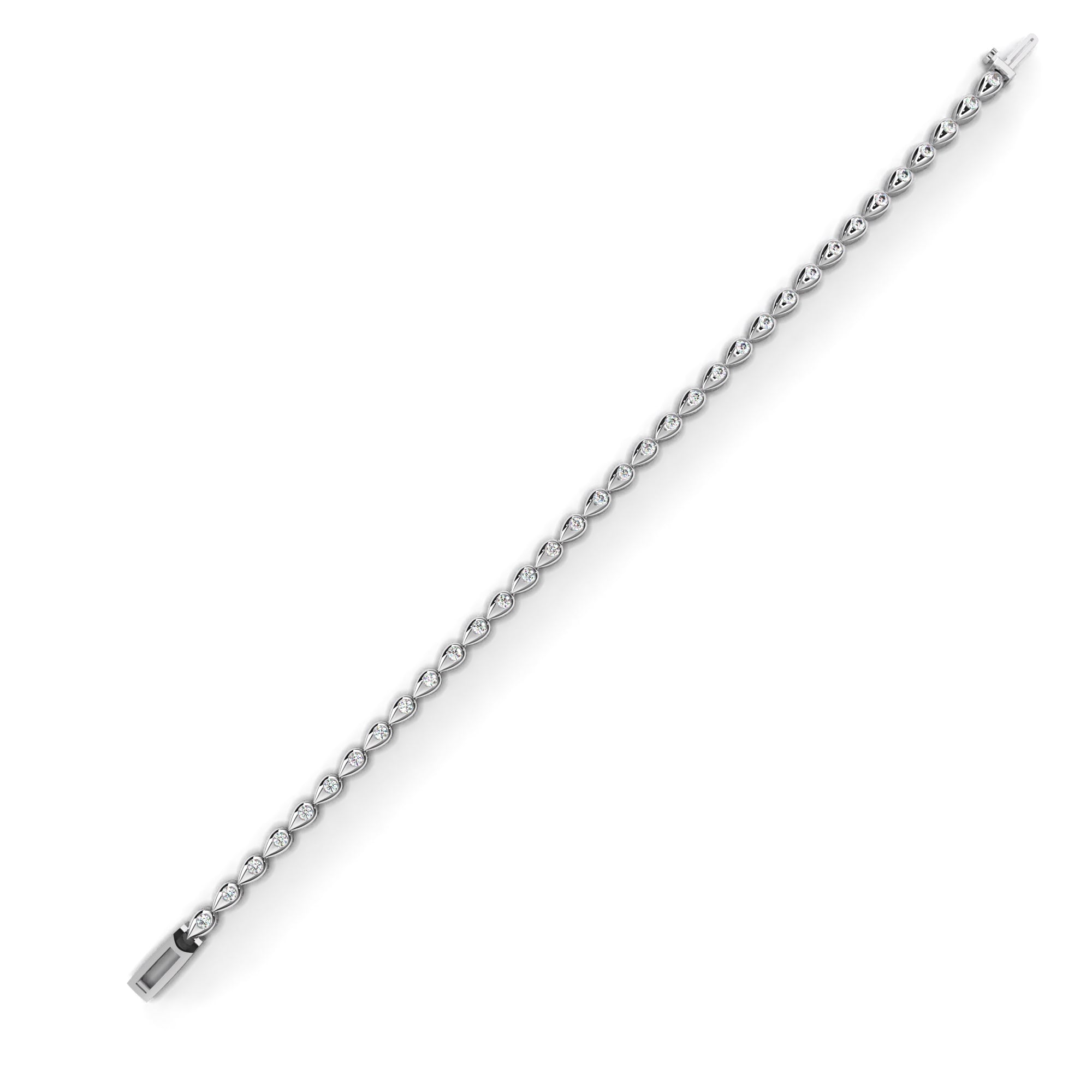 Solitairekart 1.02ct Round Cut Natural Diamond Bracelet-HI Color. VS-SI Clarity