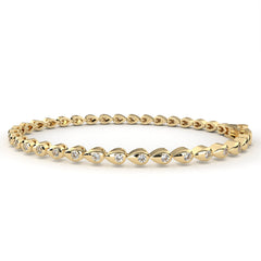 Solitairekart 1.02ct Round Cut Natural Diamond Bracelet-HI Color. VS-SI Clarity