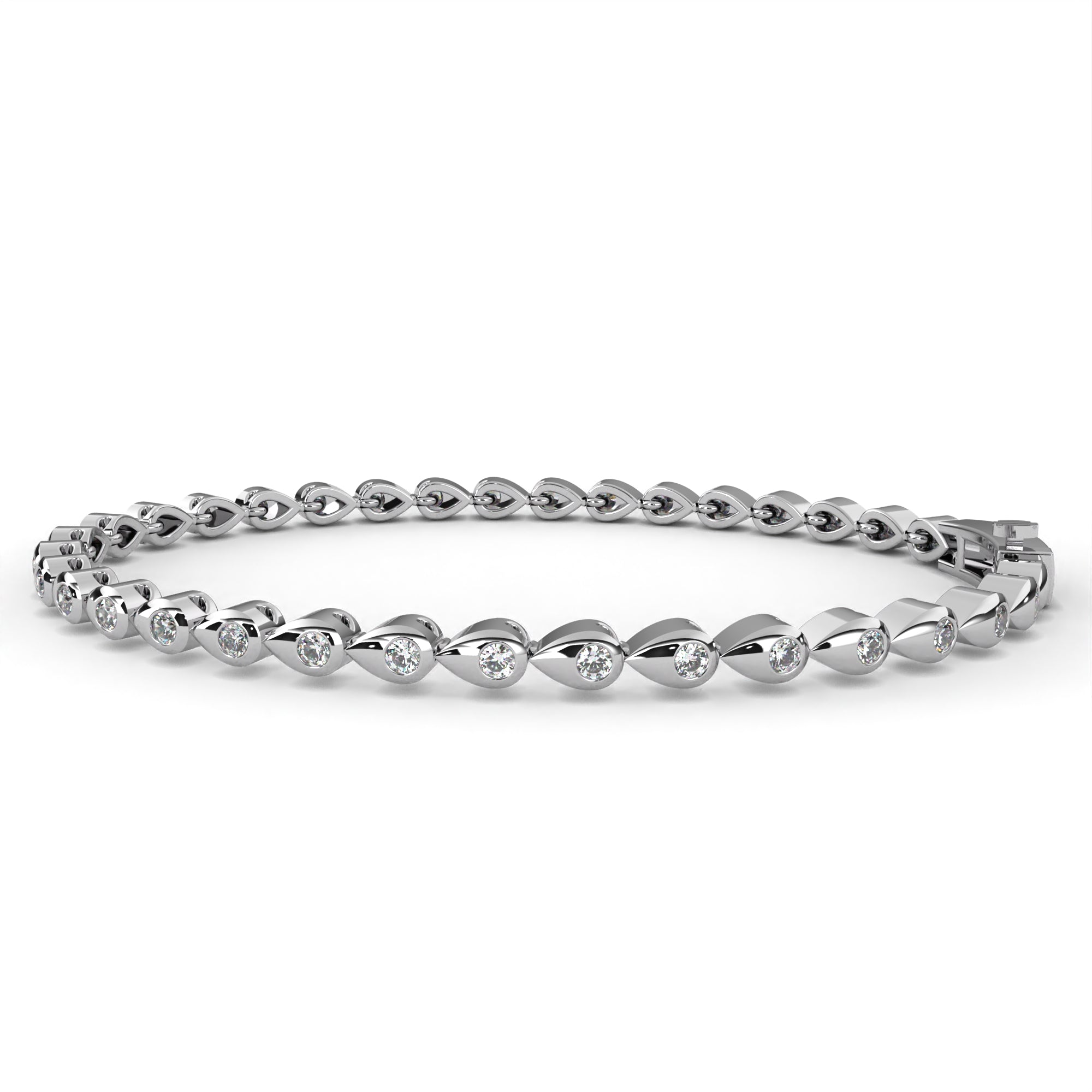 Solitairekart 1.02ct Round Cut Natural Diamond Bracelet-HI Color. VS-SI Clarity