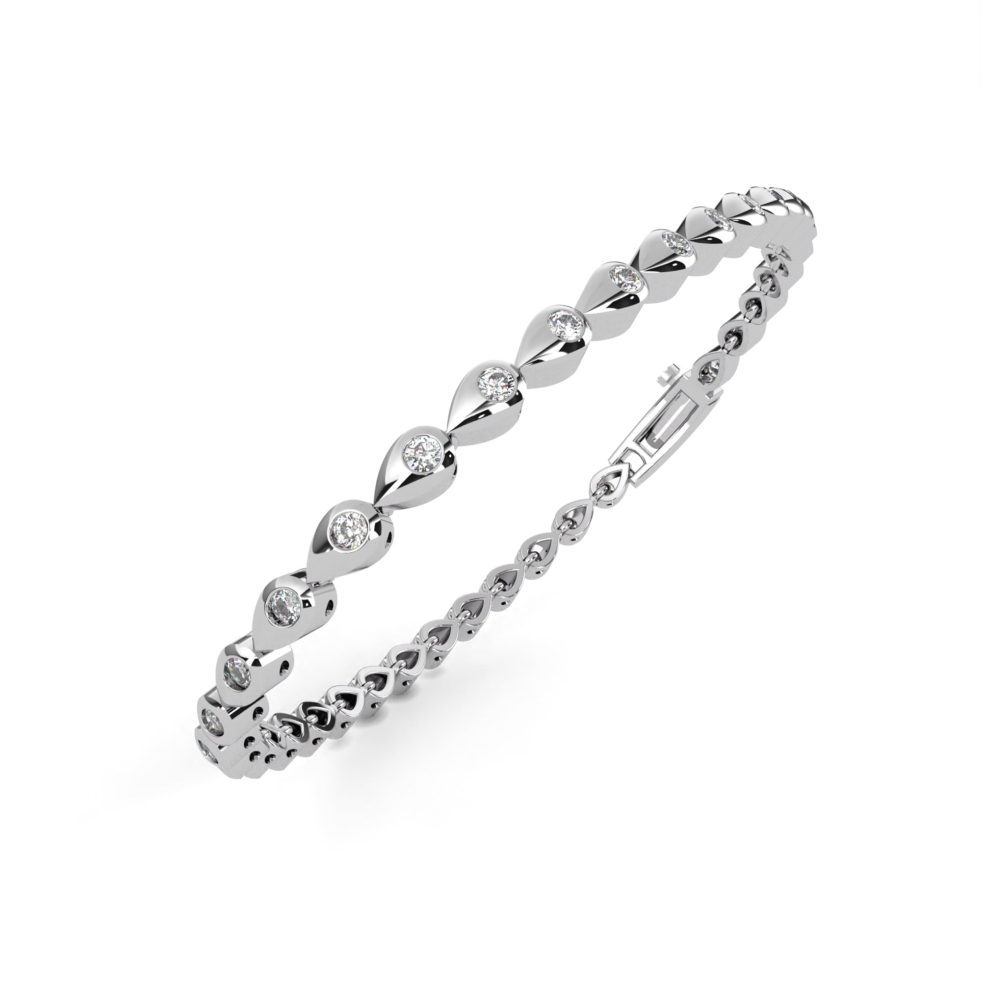 Solitairekart 1.02ct Round Cut Lab Grown Diamond Bracelet