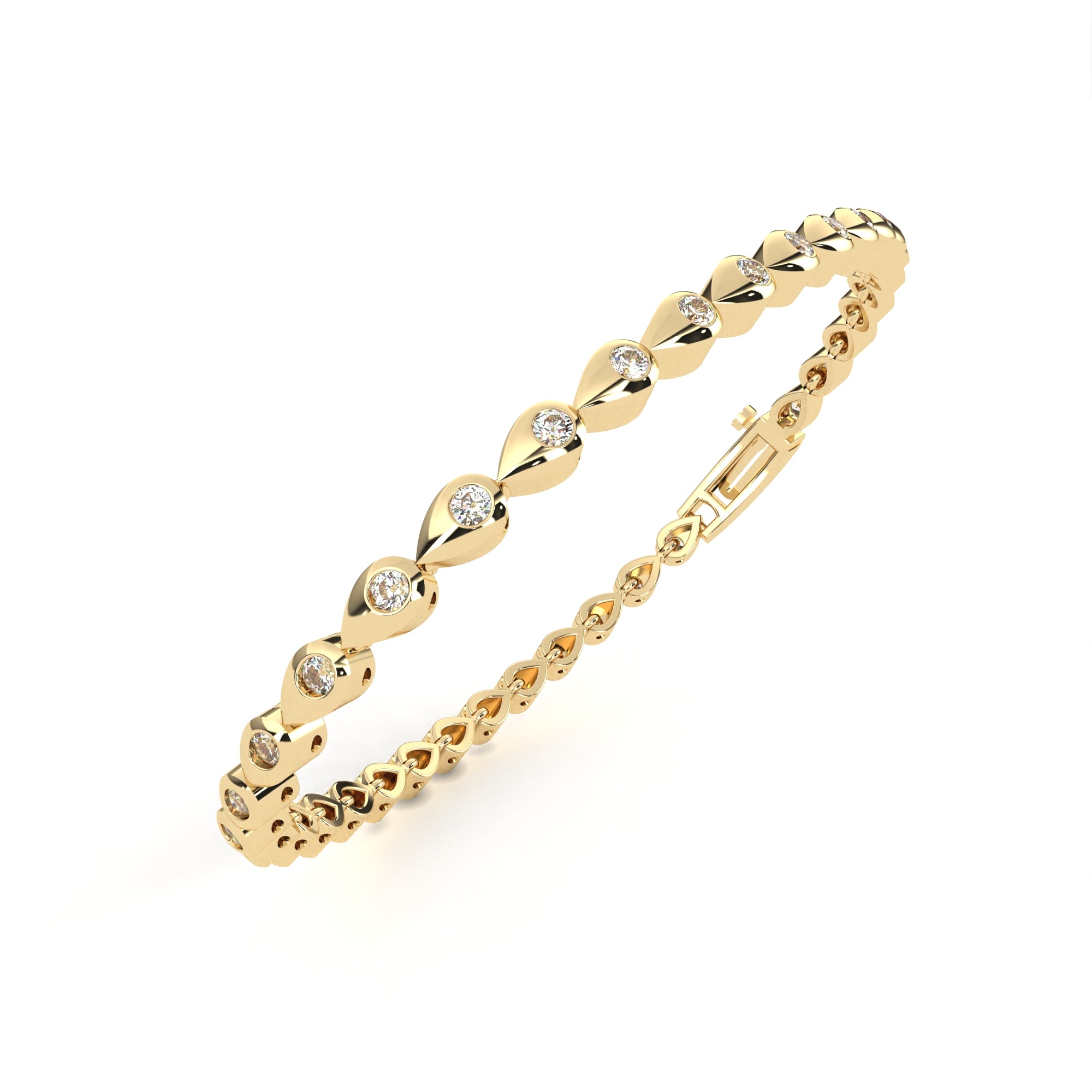 Solitairekart 1.02ct Round Cut Natural Diamond Bracelet-HI Color. VS-SI Clarity