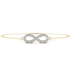 Solitairekart 0.39ct Round Cut Natural Diamond Bracelet-HI Color. VS-SI Clarity