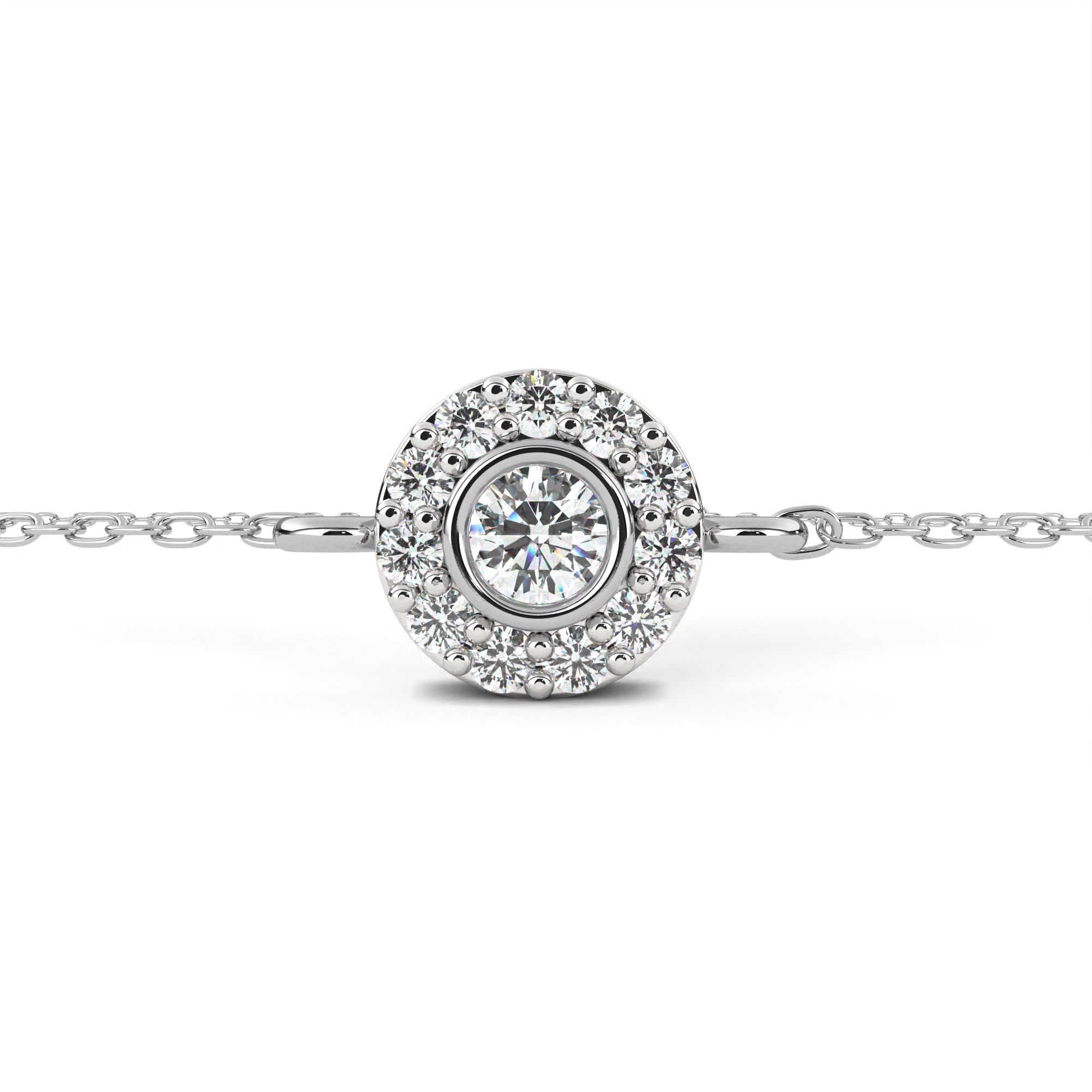 Solitairekart 0.24ct Round Cut Natural Diamond Bracelet-HI Color, VS-SI Clarity