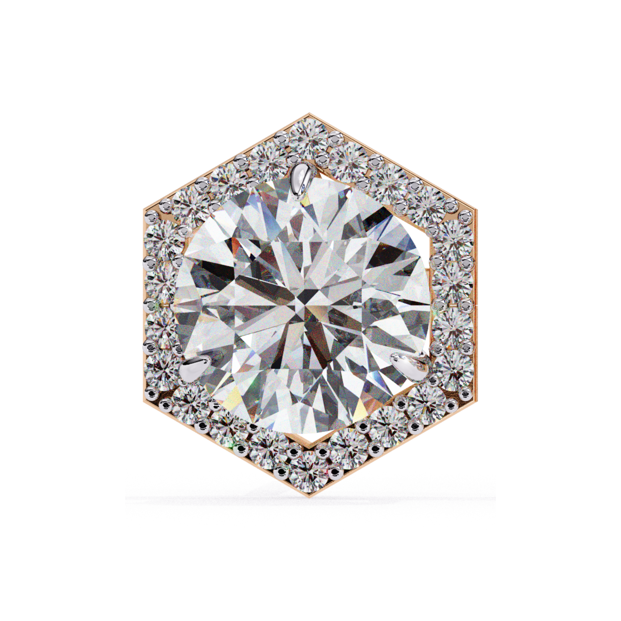 Pure Radiance 2.1 Carat Round Shape Halo Lab Grown Diamond Stud Earrings