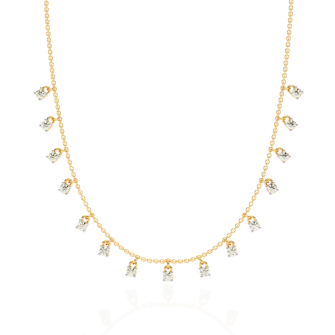 Solitairekart 0.88ct Dangling Natural Diamond Necklace-HI Color, VS-SI Clarity