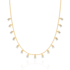 Solitairekart 0.88ct Dangling Natural Diamond Necklace-HI Color, VS-SI Clarity