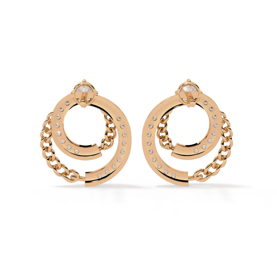 Celestial Link 0.46ct Diamond Earrings | Solitairekart