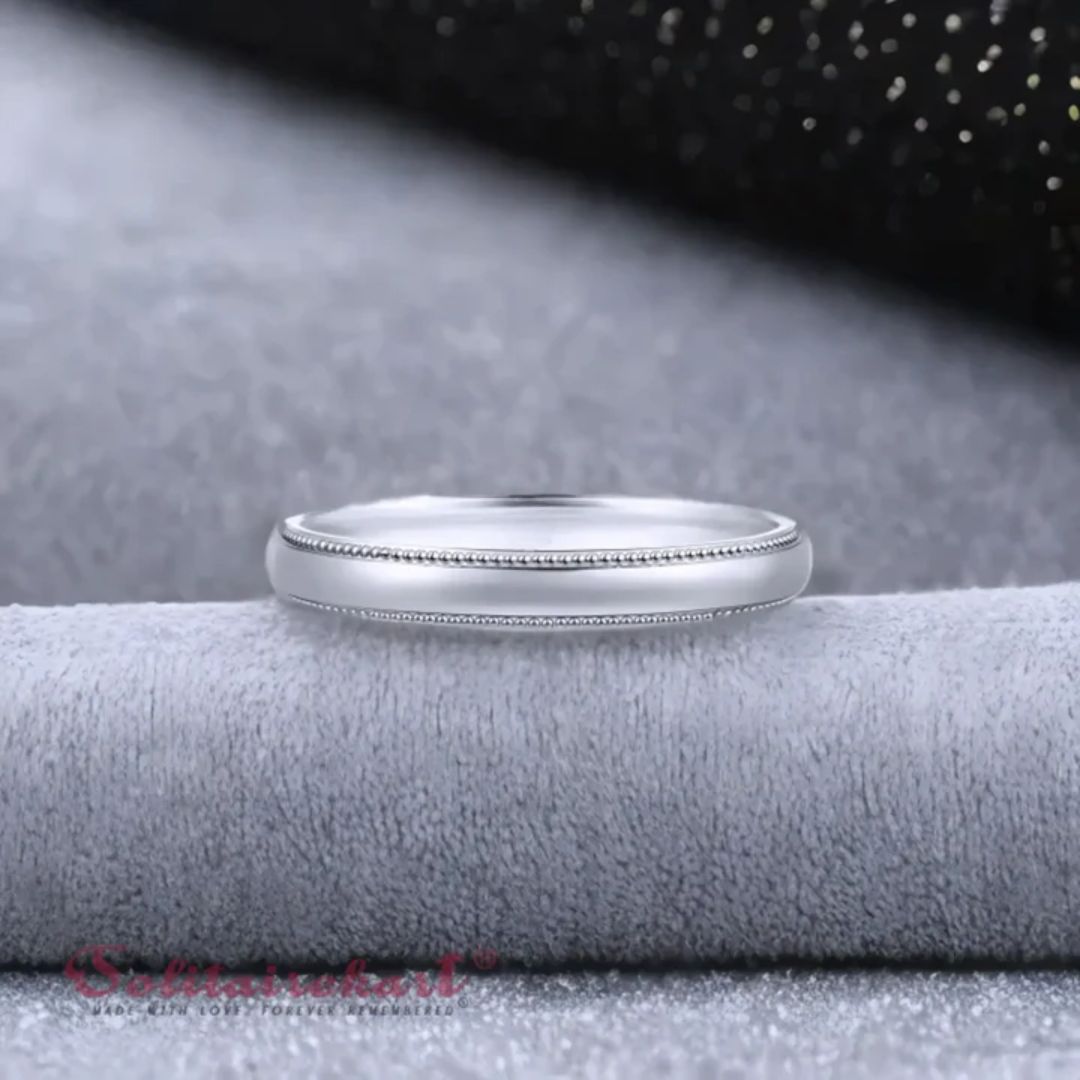 Solitairekart Simple Platinum Wedding Band Ring 3.93gm For Unisex.