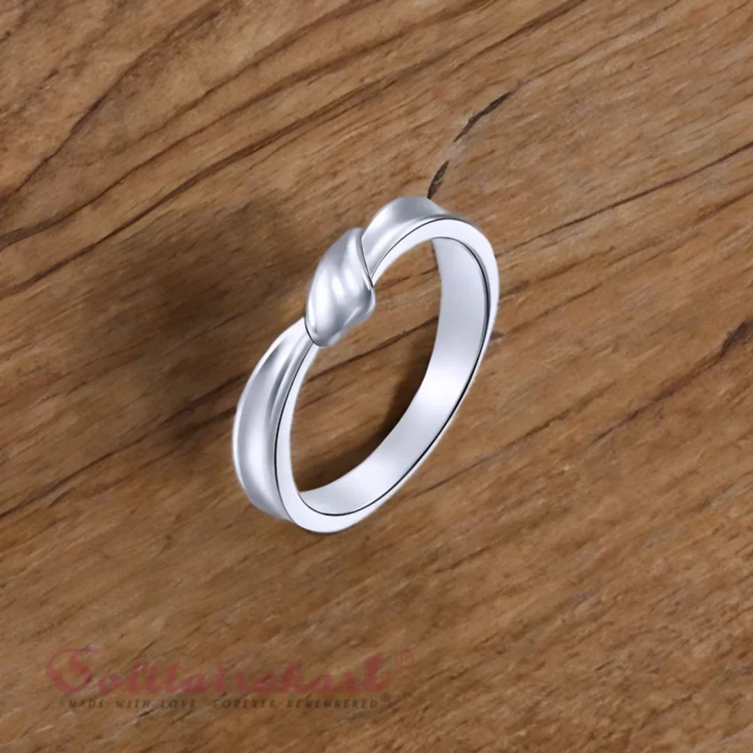 Solitairekart Platinum Cross Style Band Ring 6.662gm For Unisex