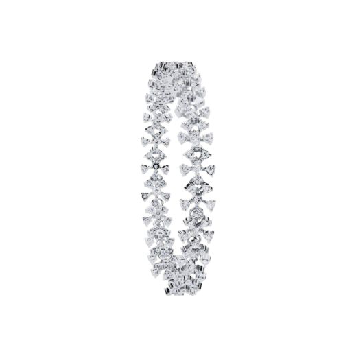 Solitairekart 1.59ct  Natural Diamond Floral Snowflake Bracelet-HI Color, VS-SI Clarity