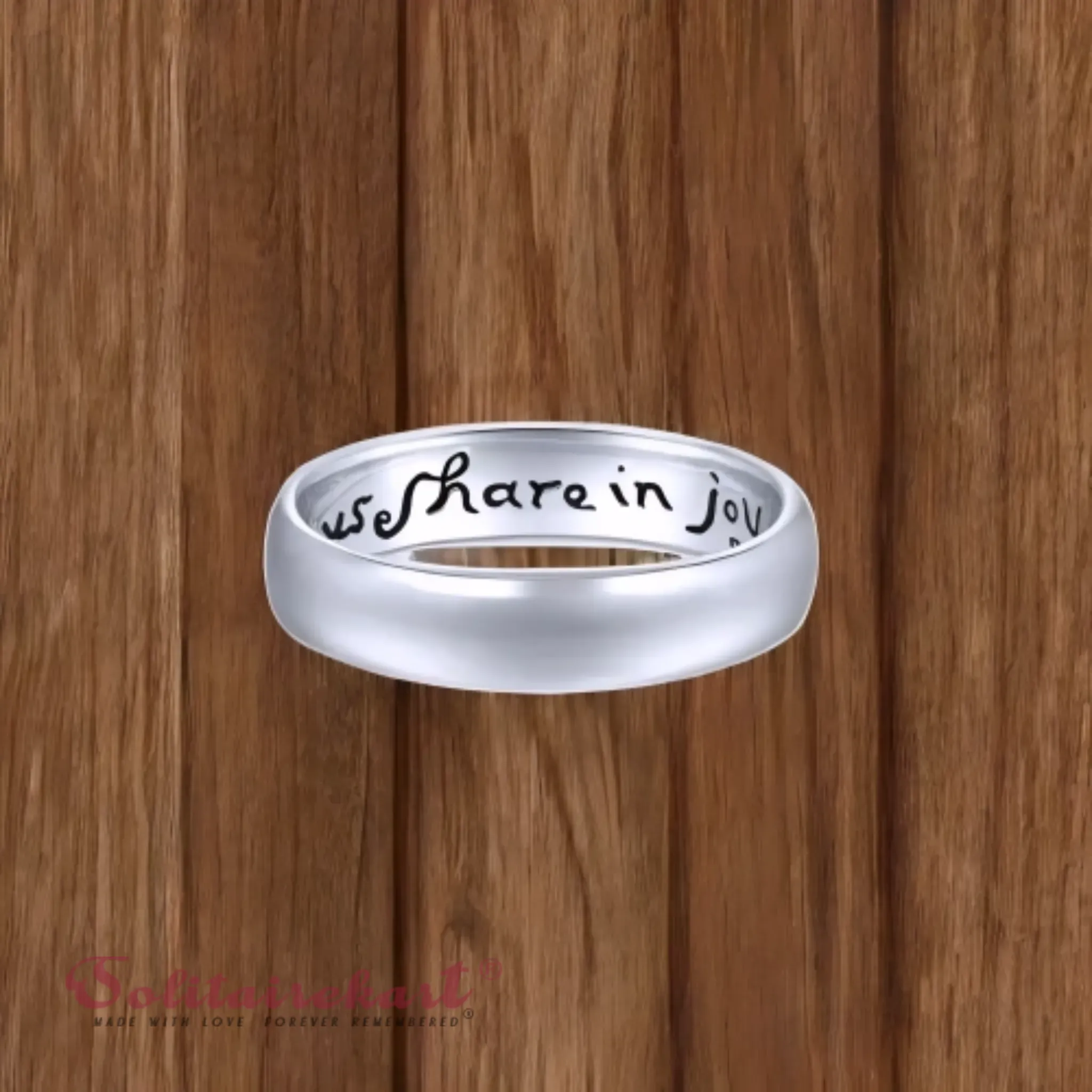 Solitairekart Simple Platinum Band Ring 6.251gm For Unisex.