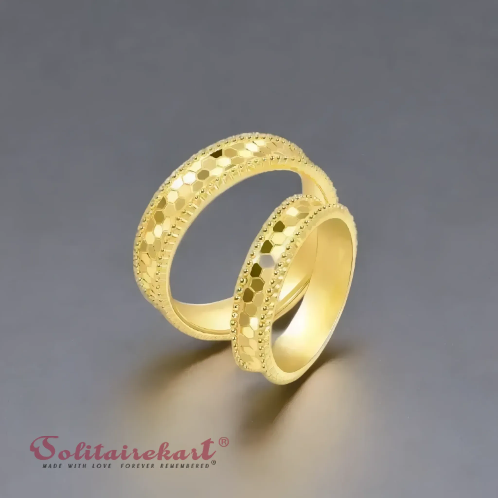 14K 7.11Grams Gold Couple Rings – Elegant Band Design