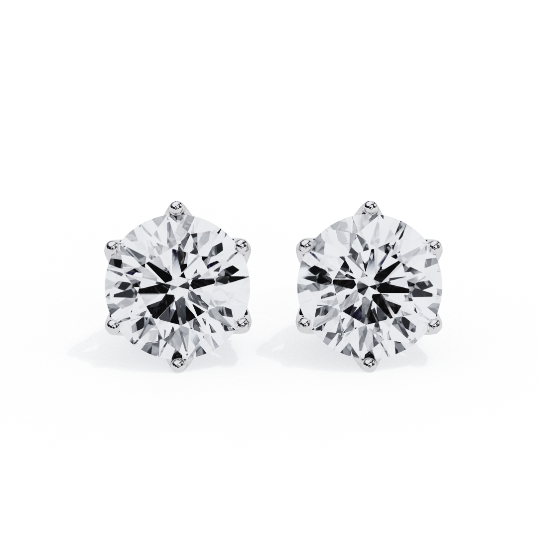 Solitairekart 2.62ct Round Diamond Stud Earrings