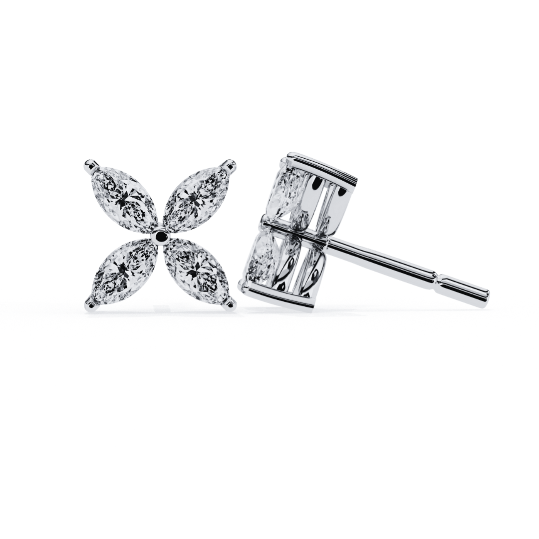 0.88ct Marquise Diamond Stud Earrings – Solitairekart