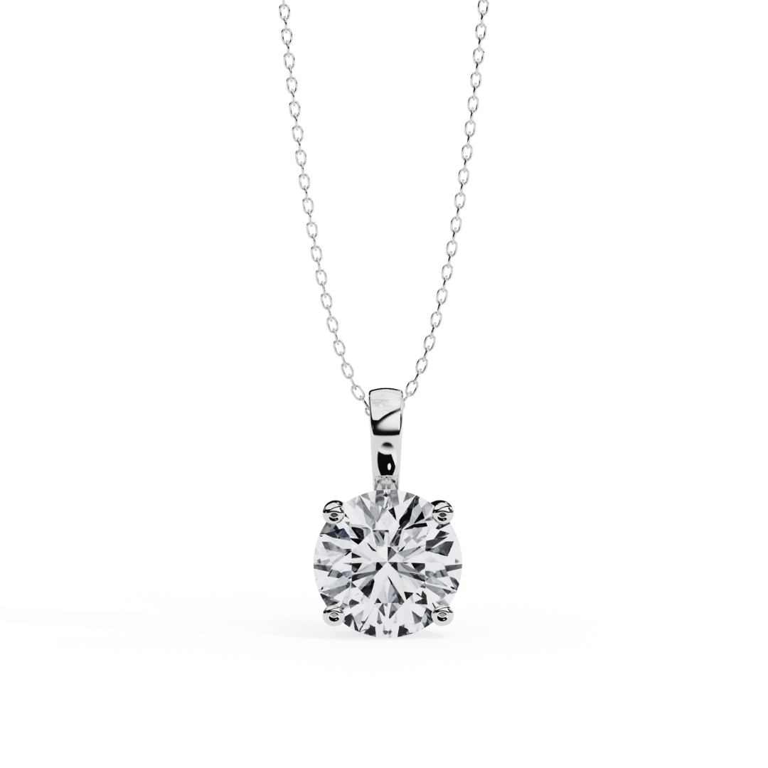 Solitairekart 3.01ct Natural Diamond Solitaire Pendant-H Color, VS1 Clarity