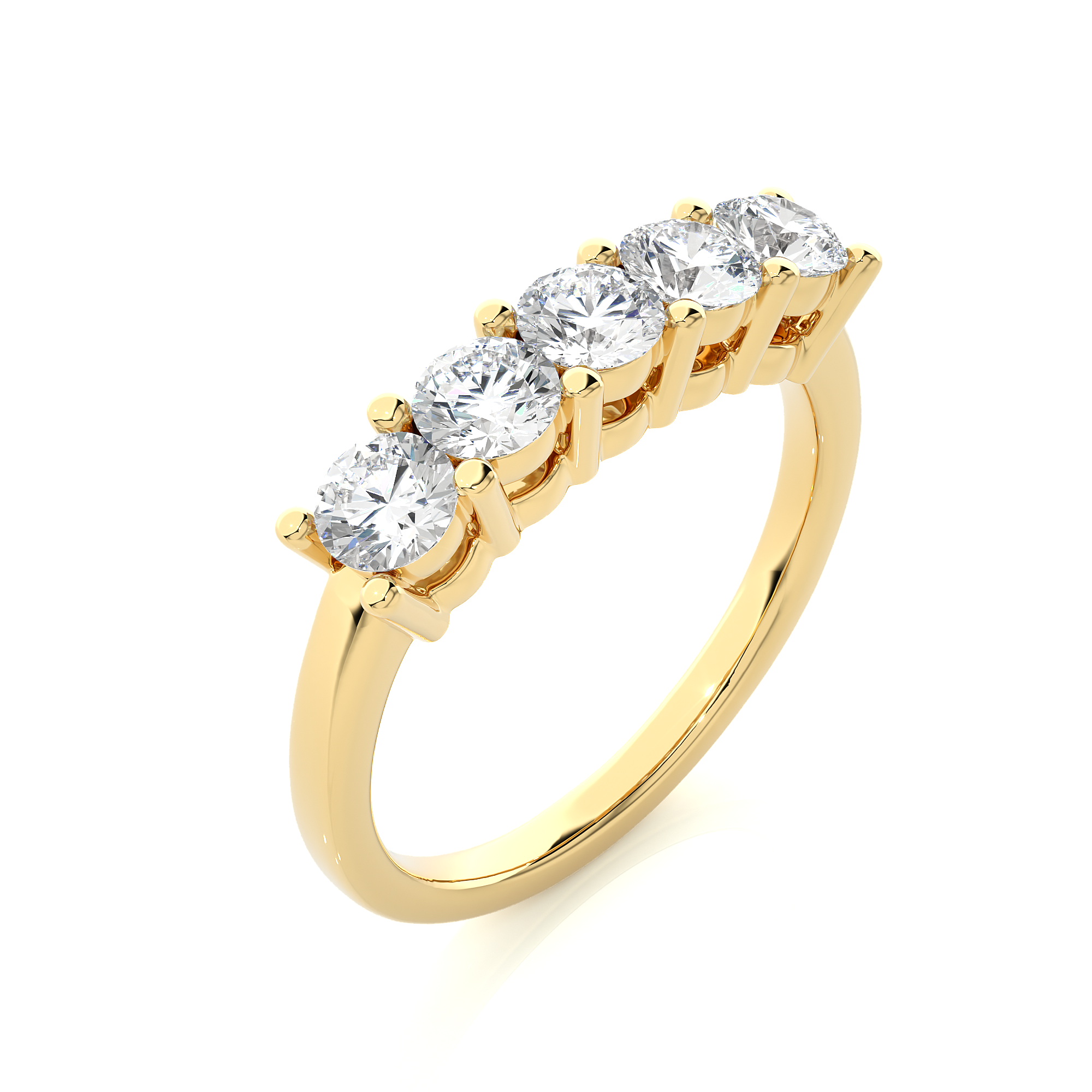 0.52 Carat HI Color VS1 Clarity Diamond Studded Natural Diamond Ring.