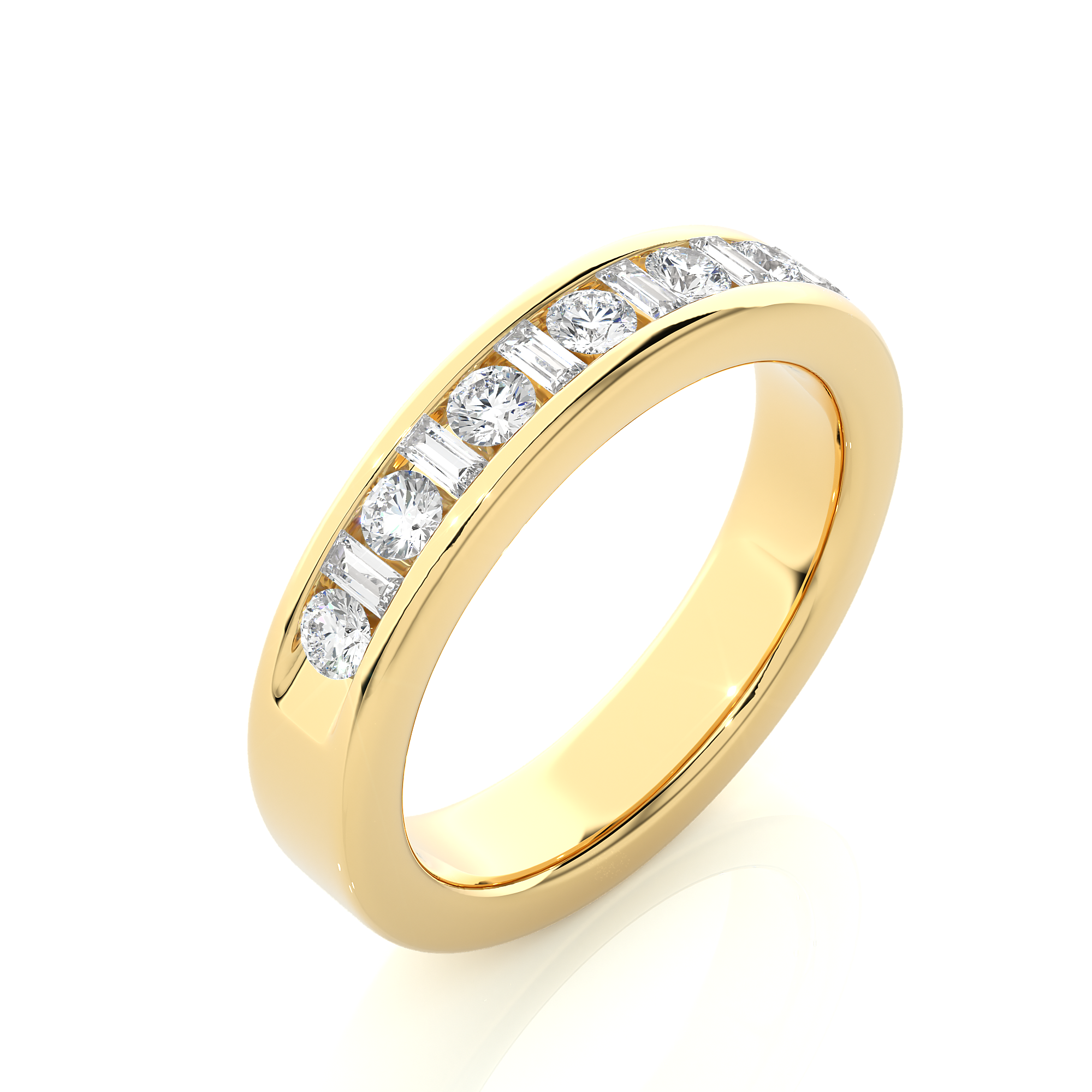 0.52 Carat H Color VS1 Clarity Diamond Studded Natural Diamond Ring.