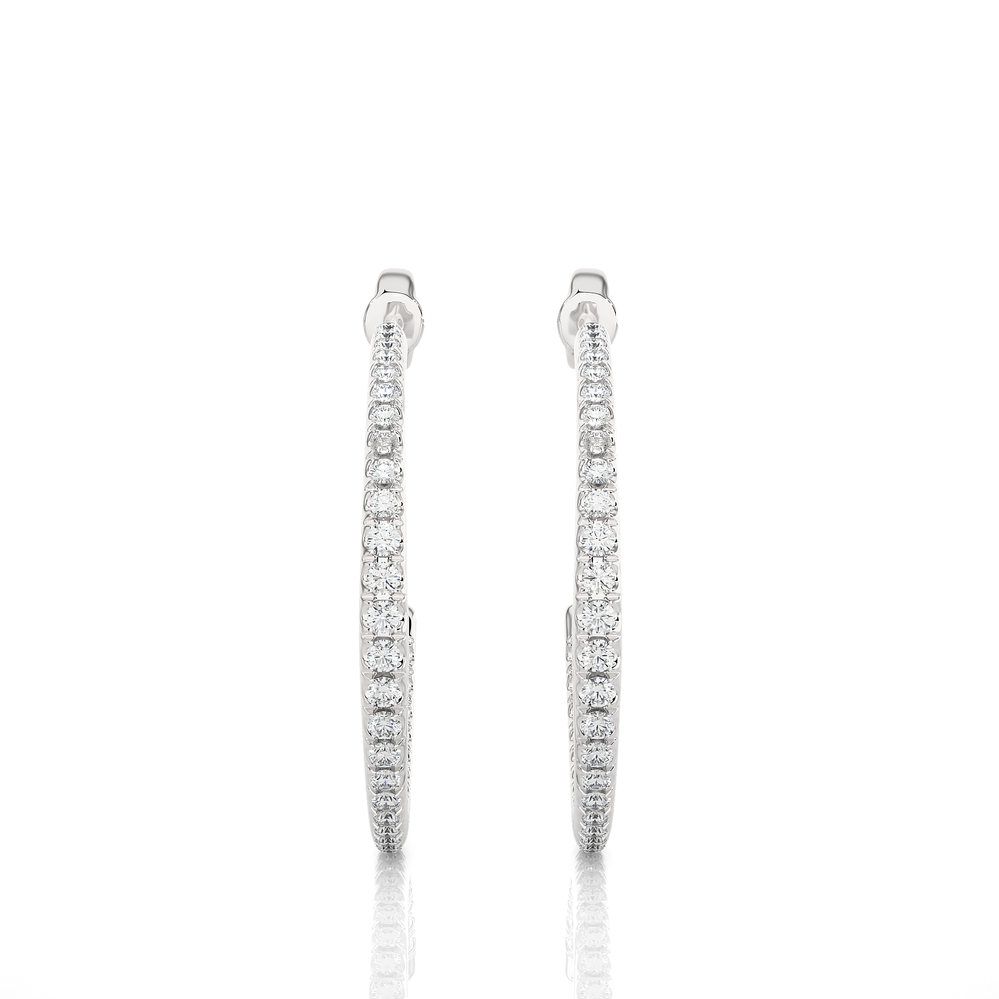 Buy 0.38Ct Natural Diamond Hoop Earrings | Solitairekart