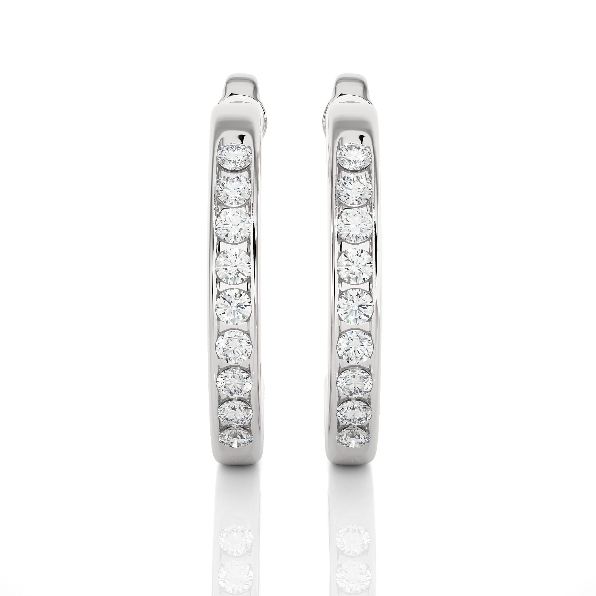 Buy 0.46Ct Natural Diamond Hoop Earrings | Solitairekart