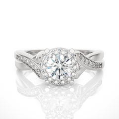 0.83 Carat I Color VS1 Clarity Diamond Studded Natural Diamond Ring