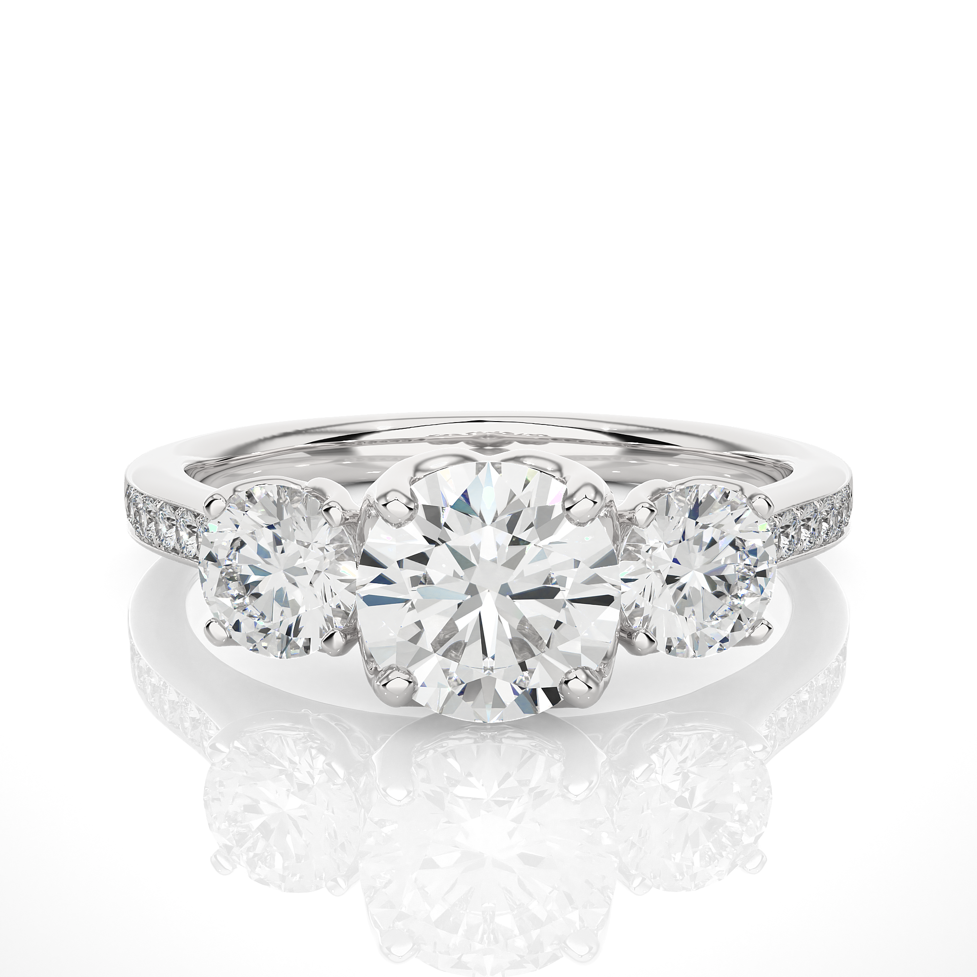 1.80 Carat H Color VS1 Clarity Diamond Studded Natural Diamond Ring.