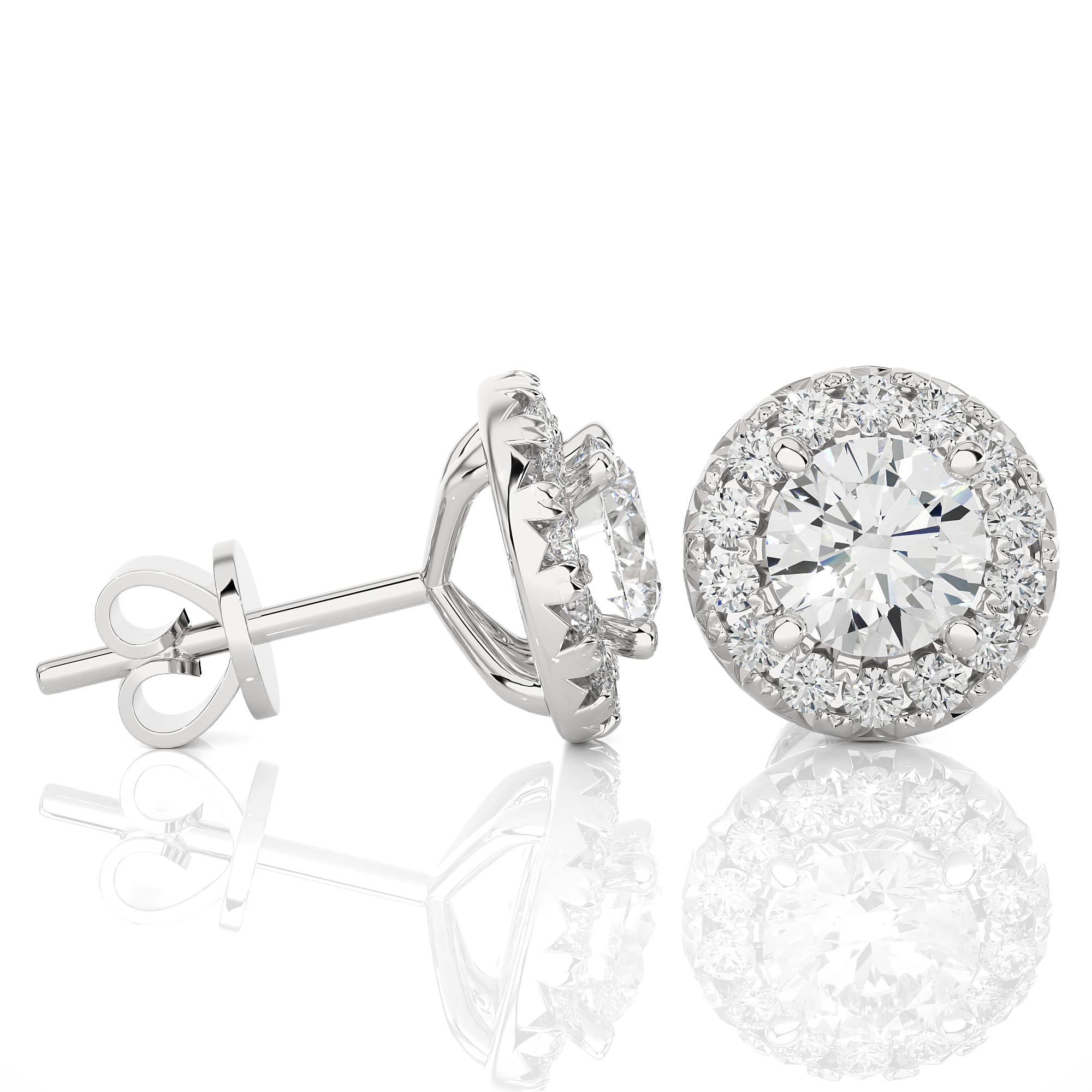 Buy 1.98Ct Natural Diamond Stud Earrings | Solitairekart