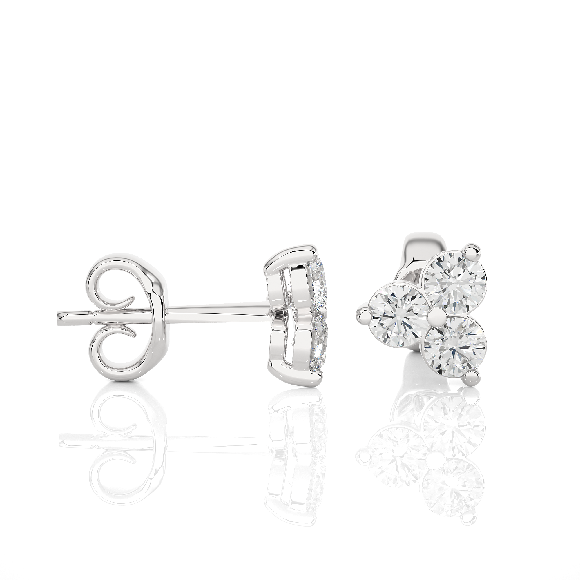 Buy 0.44Ct Natural Diamond Stud Earrings | Solitairekart