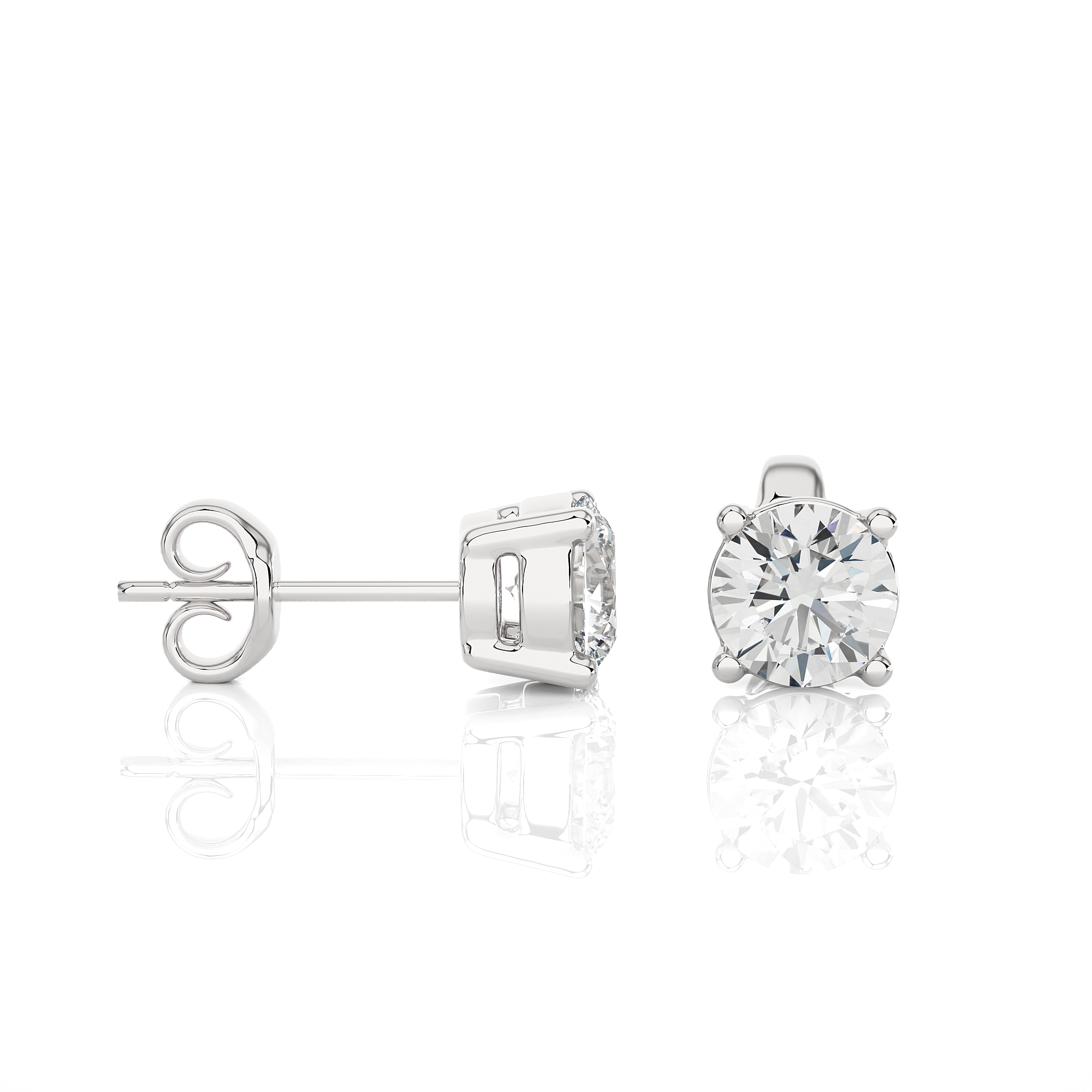Buy 0.94Ct Natural Diamond Stud Earrings | Solitairekart