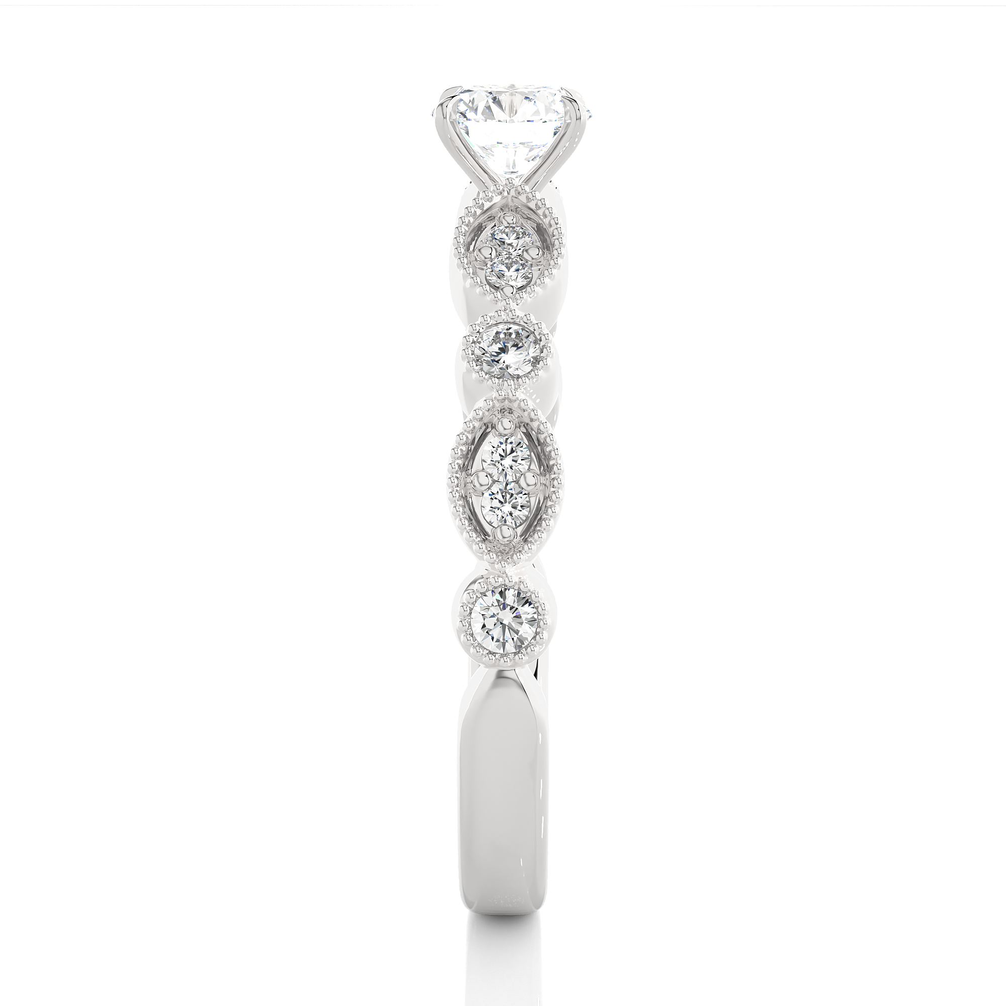 0.67 Carat IJ Color VS1 Clarity Diamond Studded Natural Diamond Ring.